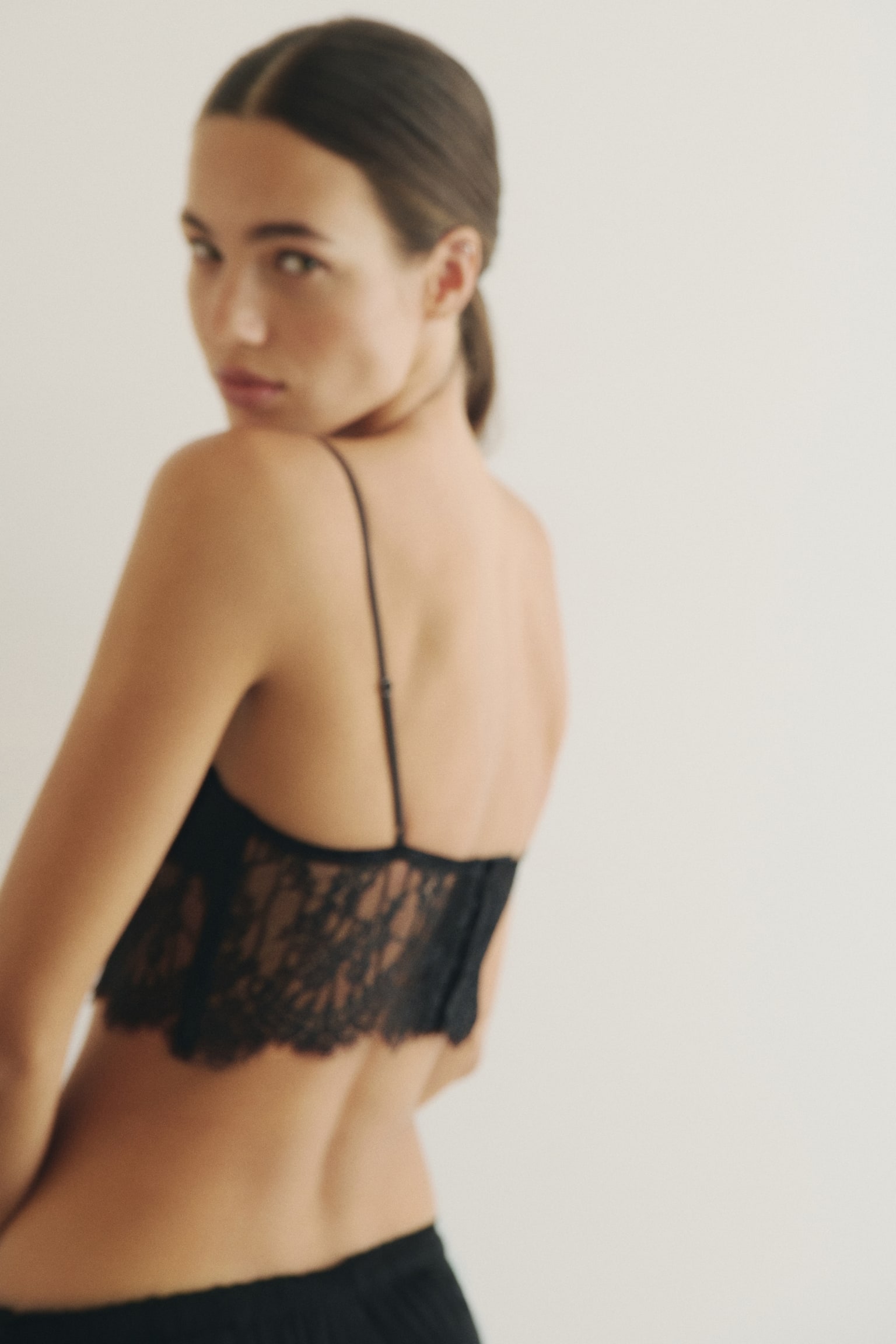 Dantel Büstiyer - Siyah/Açık pembe - 3