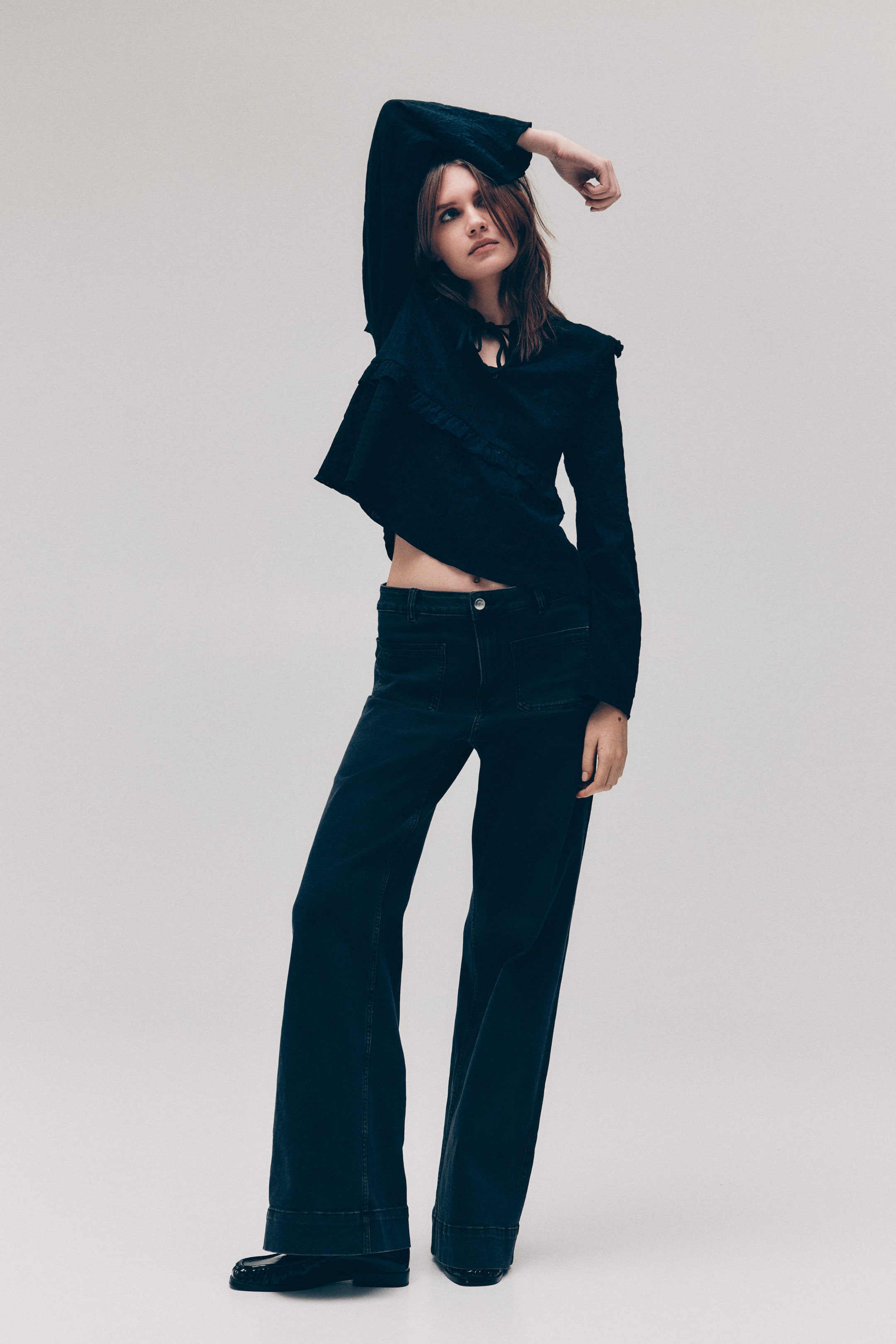 View larger image: Jacquard jersey blouse - Black - Ladies | H&M IN 2