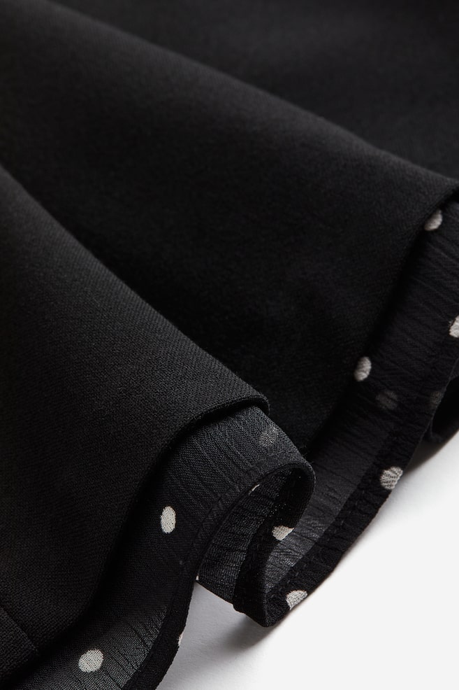 Pleated mini skirt - Black/Dark grey - 5