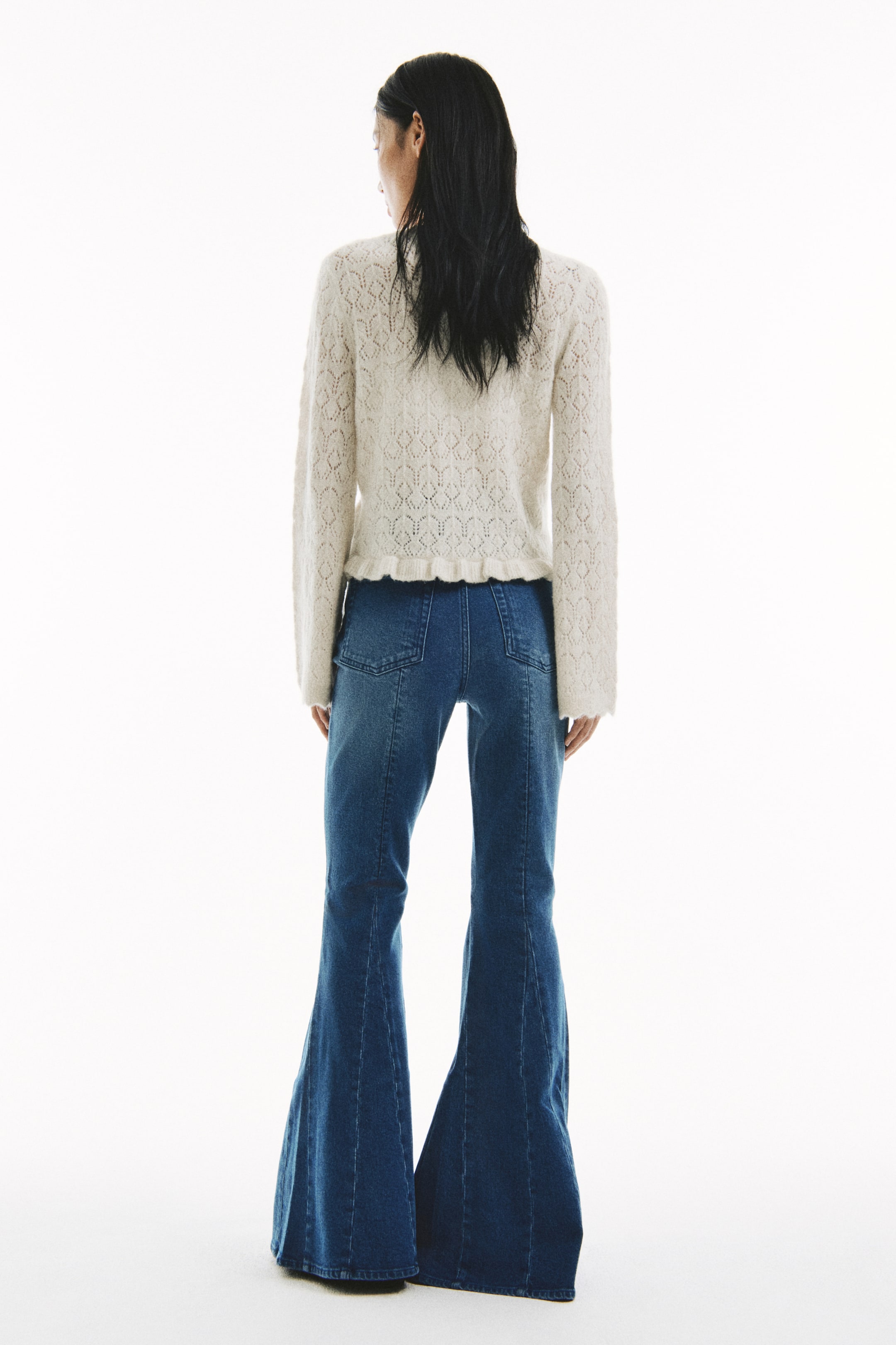 View larger image: Flared Regular Jeans - Denim blue - Ladies | H&M PH 3