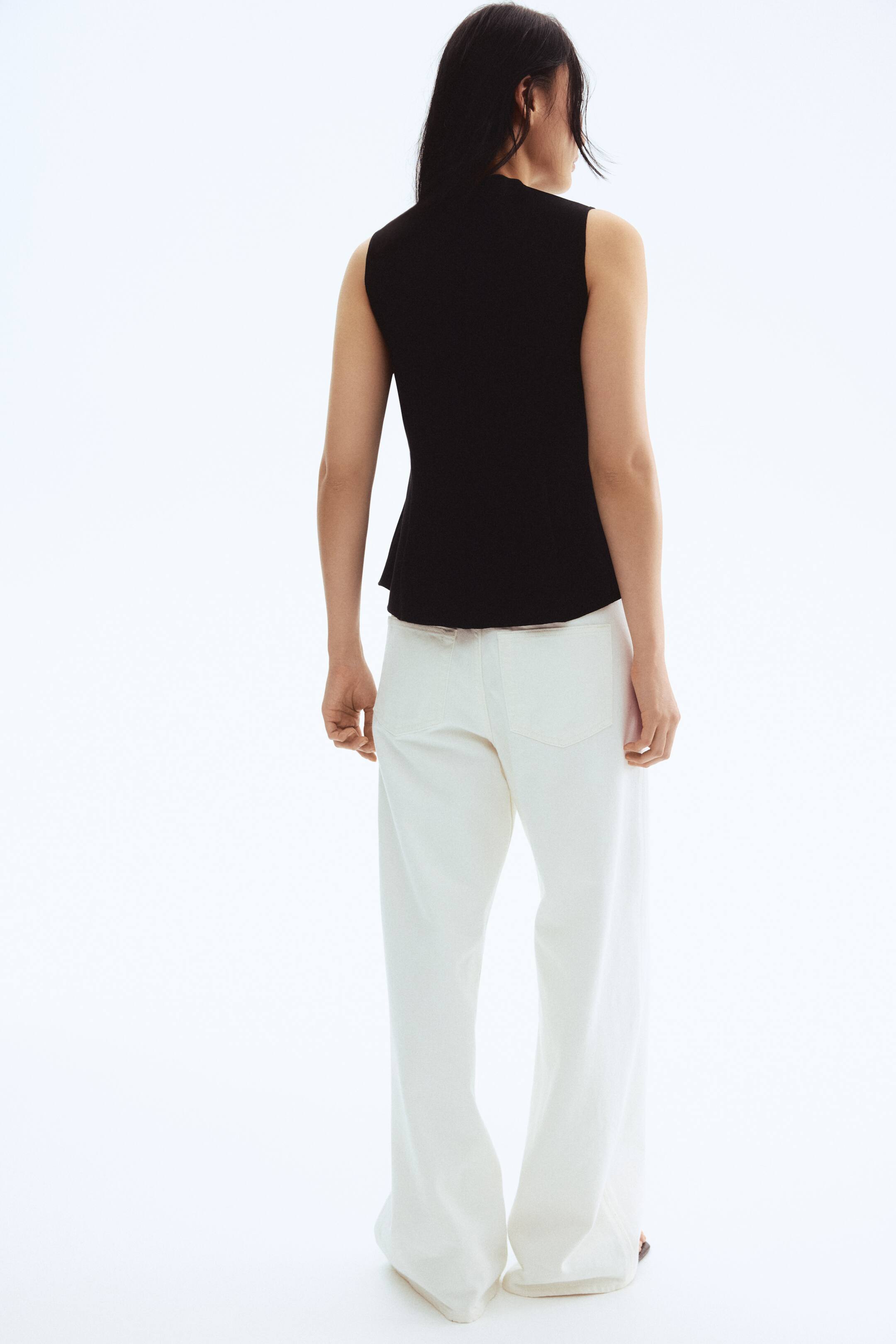 Büyük resmi görüntüle: İnterlok Yelek - Siyah - KADIN | H&M TR 4