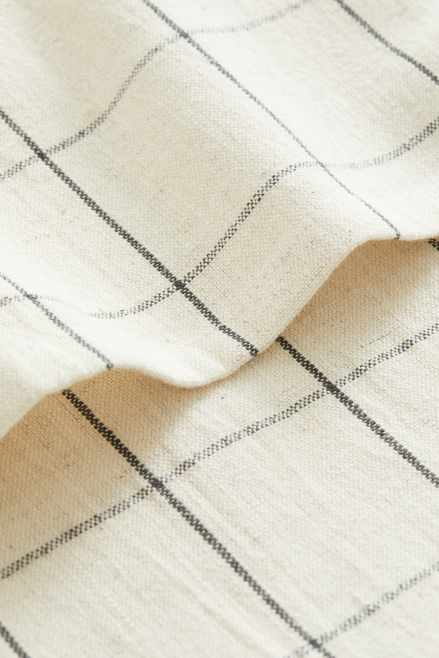 Cotton-blend tablecloth - Light beige/Checked/Dark grey/Striped/Beige/Striped - 2