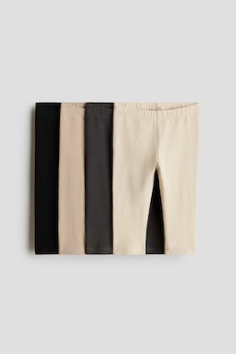 4-pack leggings i bomullstrikå