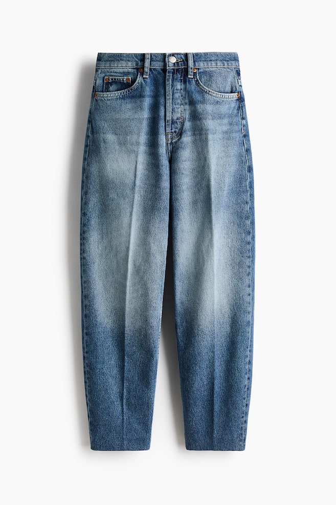 Barrel High Ankle Jeans - Denim blue/Light denim blue/Pale denim blue/Denim blue/Gray/Yellow - 1