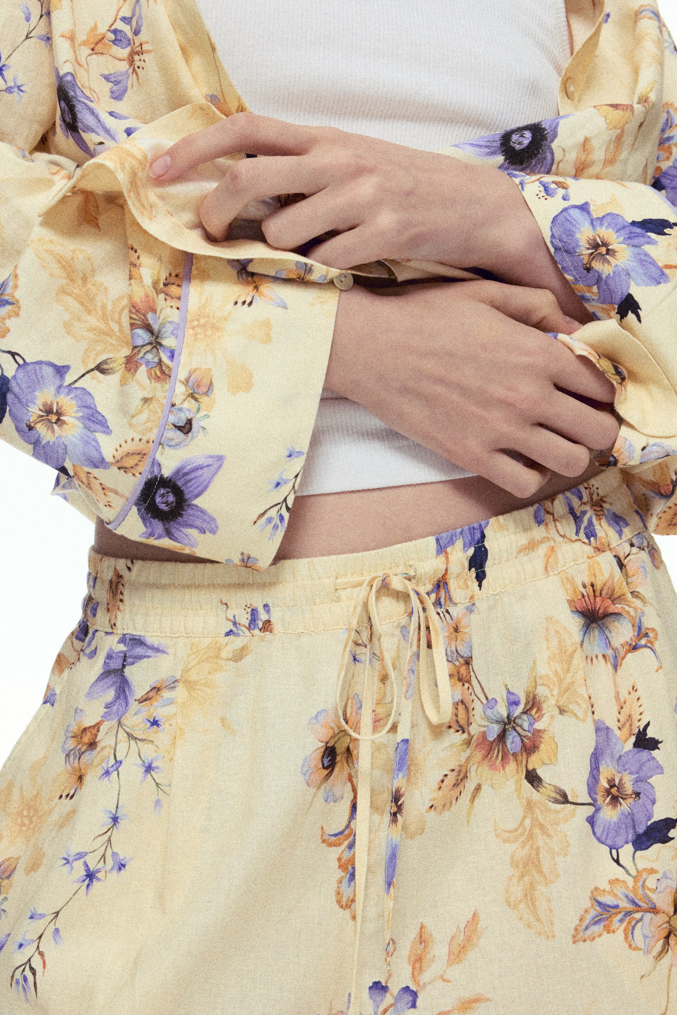Linen-Blend Shorts