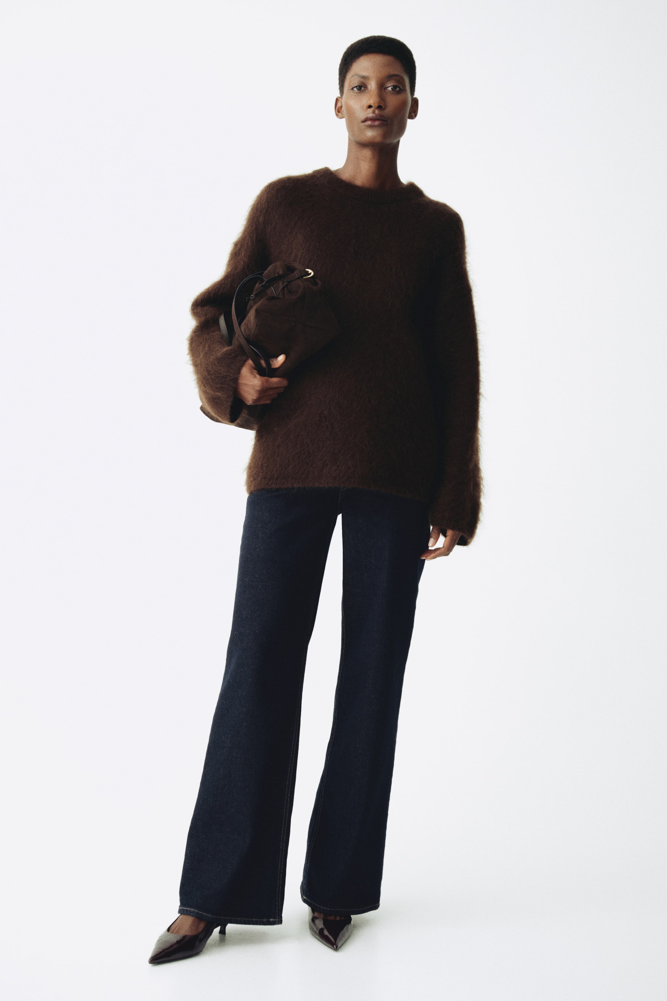 查看大圖: MAMA 寬鬆牛仔褲 - 深丹寧藍 - Ladies | H&M 2