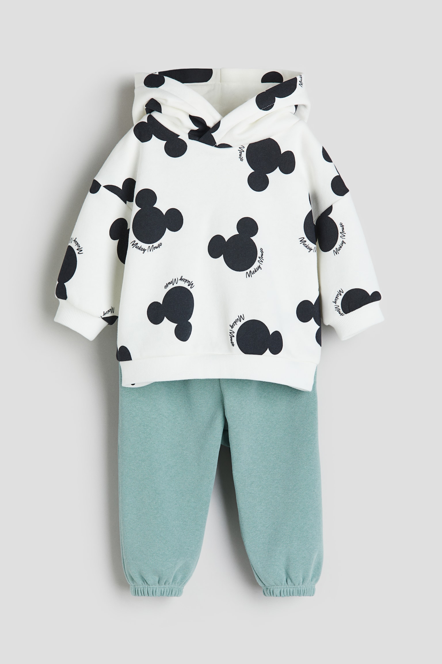 2-piece Print Sweat Set - Dusty green/Mickey Mouse/Blue/SmileyWorld®/Black/Keith Haring/Grey/Marvel/Beige/Mickey Mouse/Light turquoise/LEGO DUPLO/Dark grey/Mickey Mouse - 2