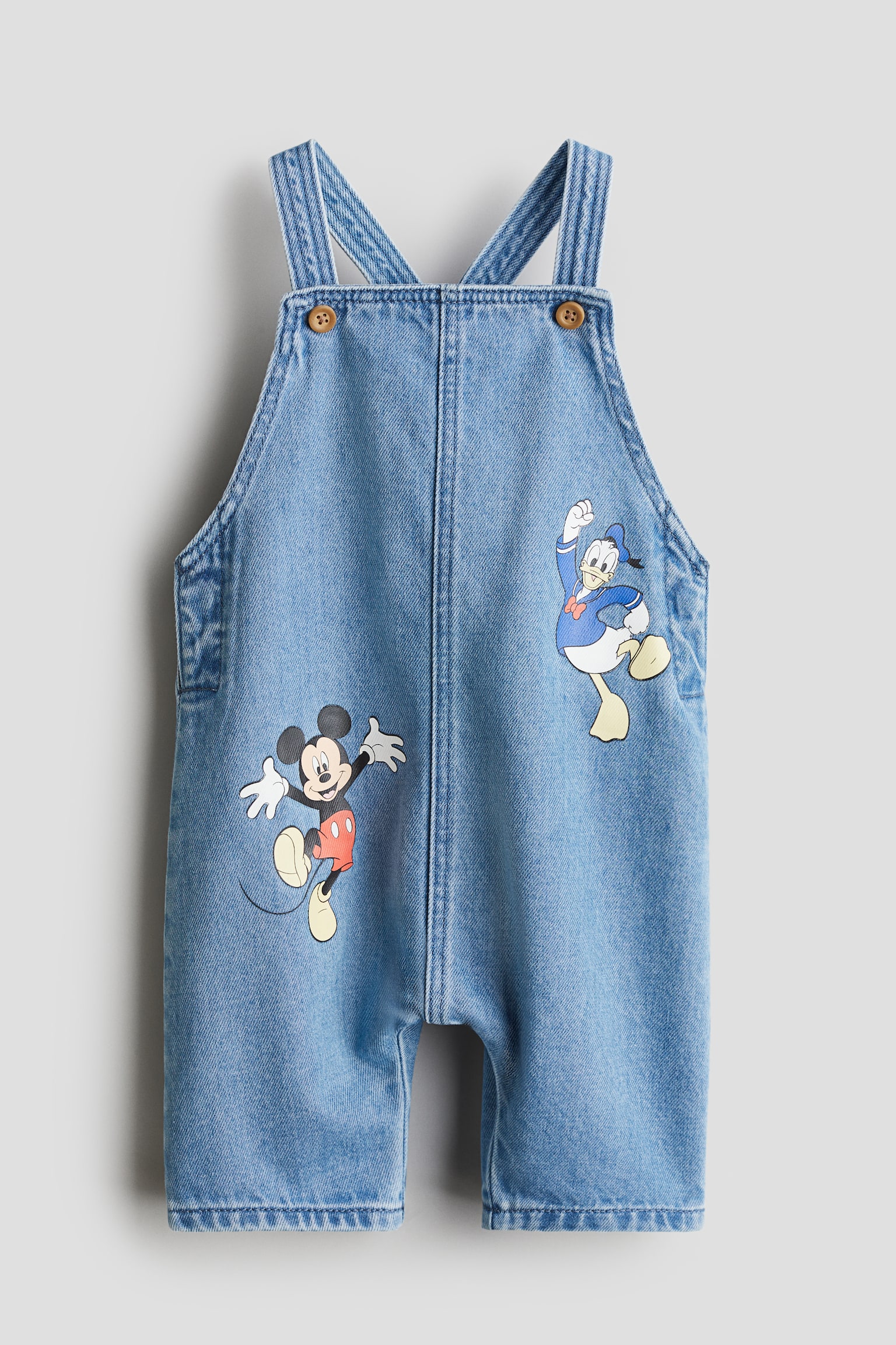 Print Denim Dungaree Shorts - Denim blue/Donald Duck - 1