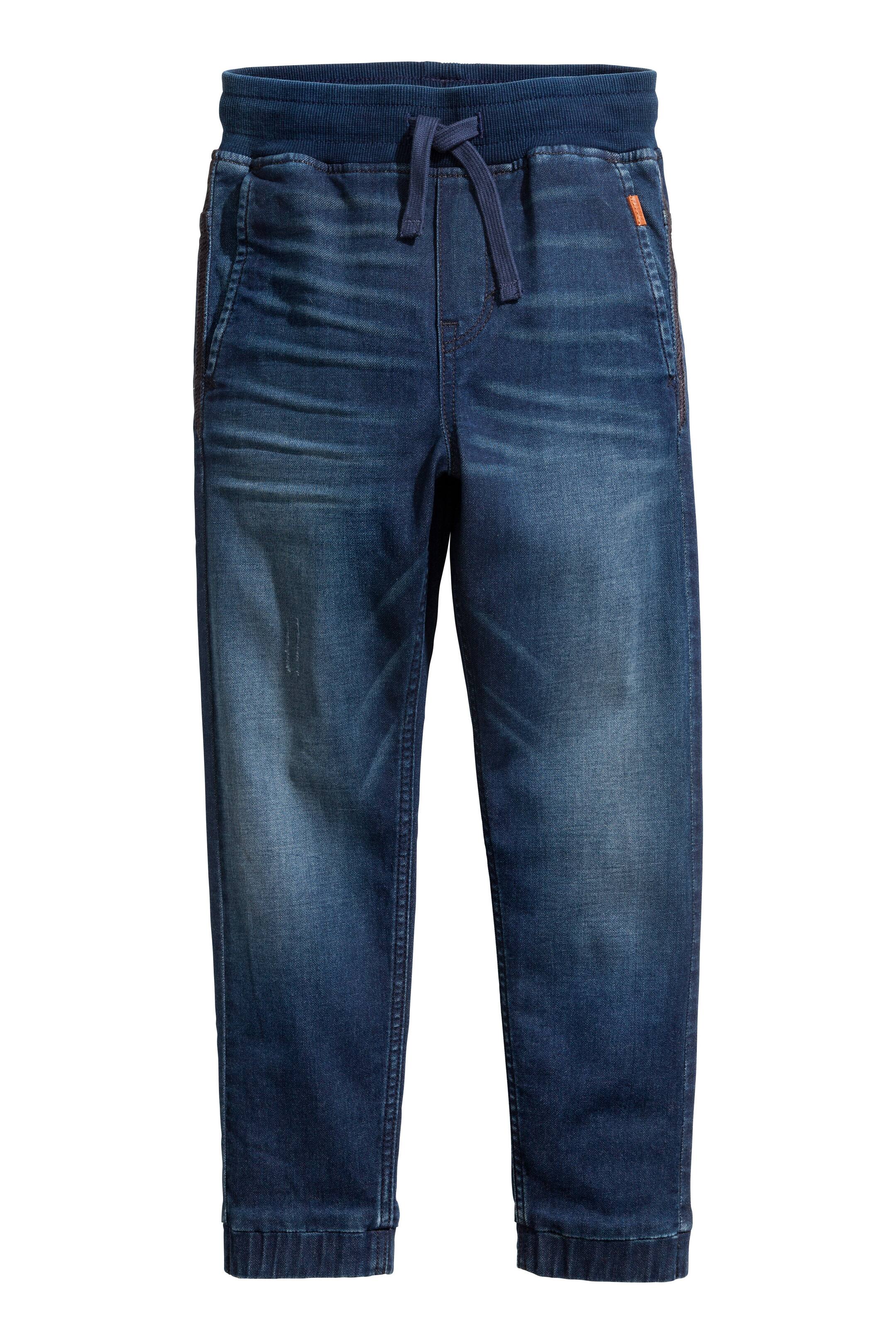 View larger image: Super Soft Denim Joggers - Dark blue - Kids | H&M CA 1