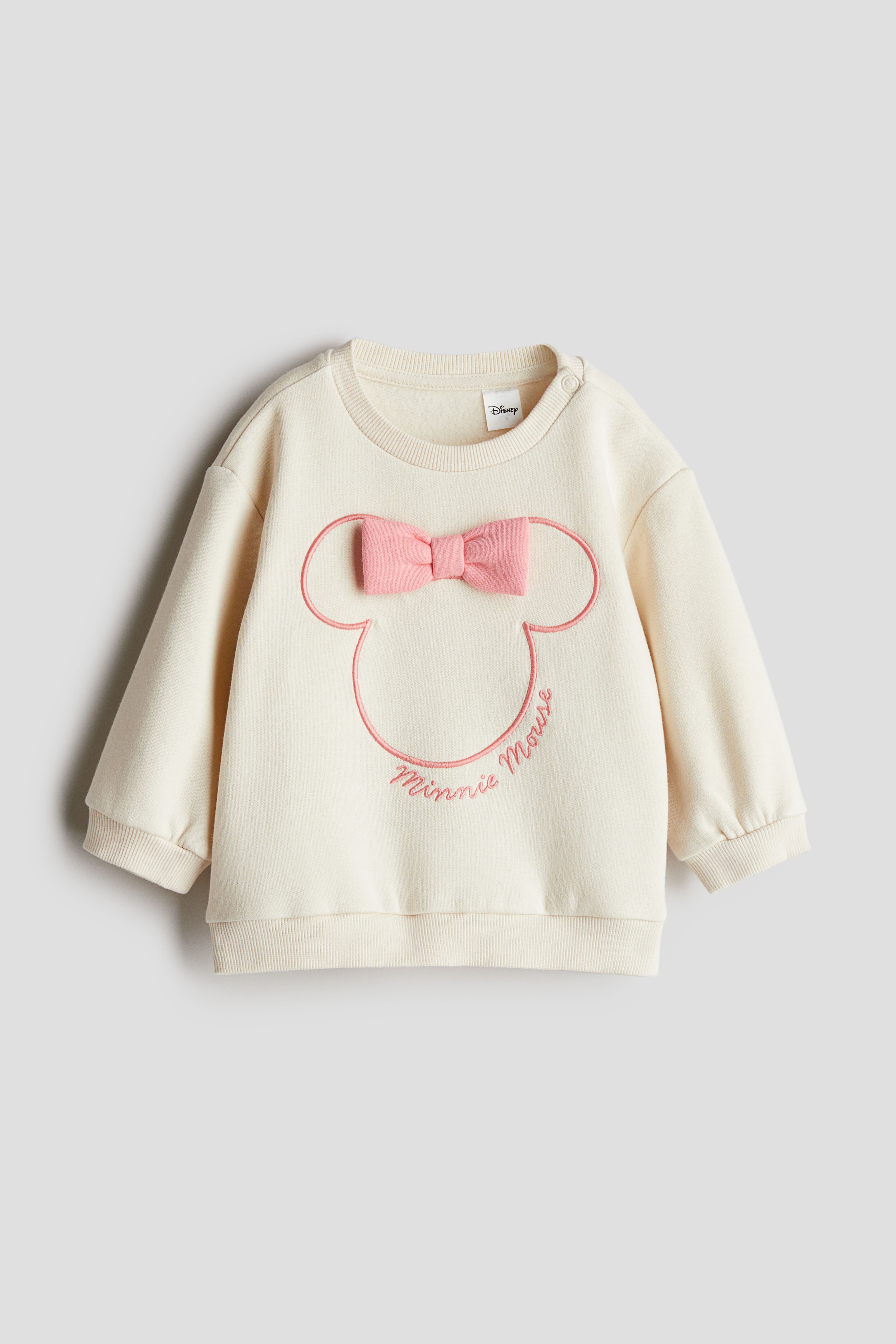 Baby Beige Bow detail Sweatshirt Size 3T 2 3Y H M