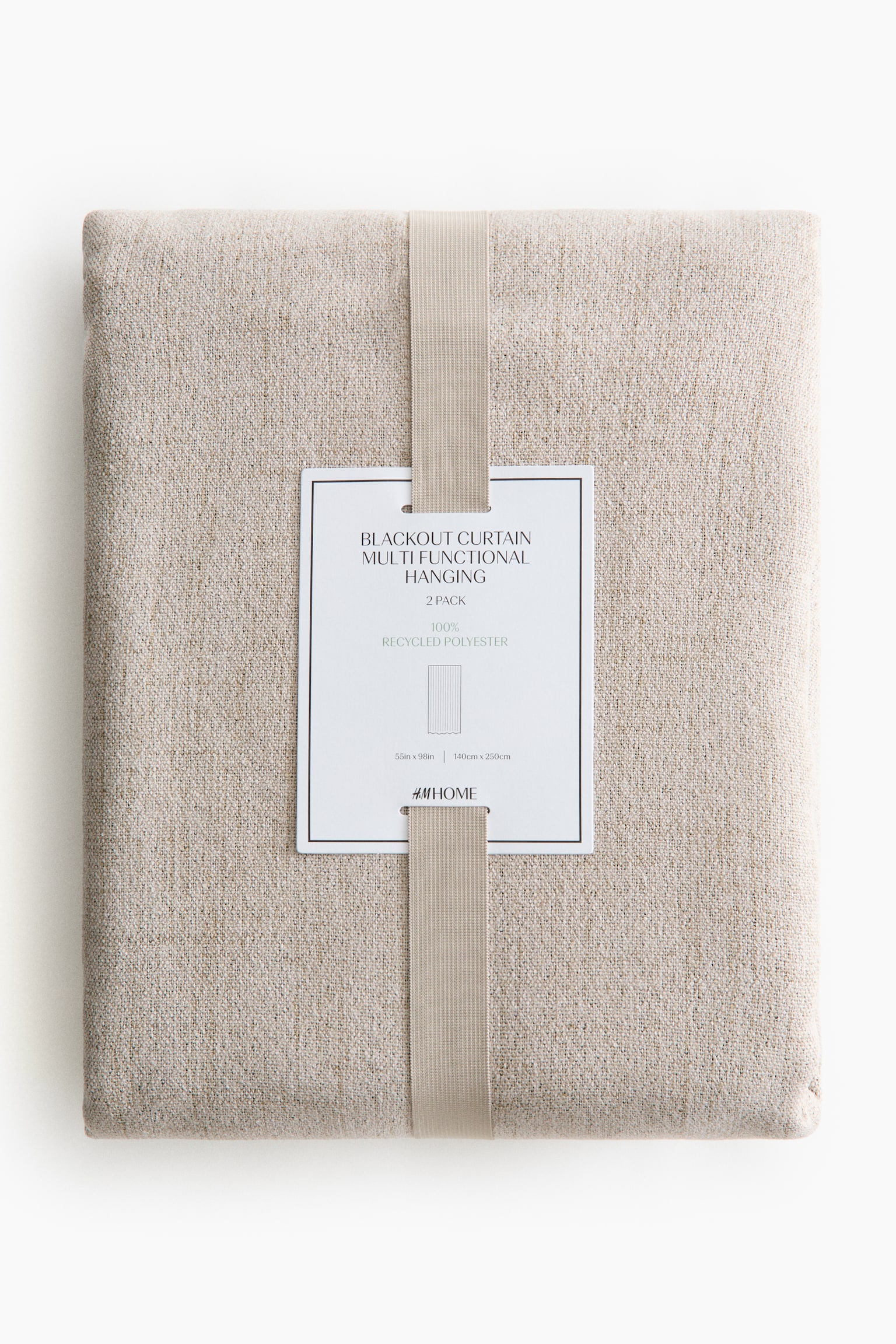 2-pack blackout curtain lengths - Beige/Sage green - 4