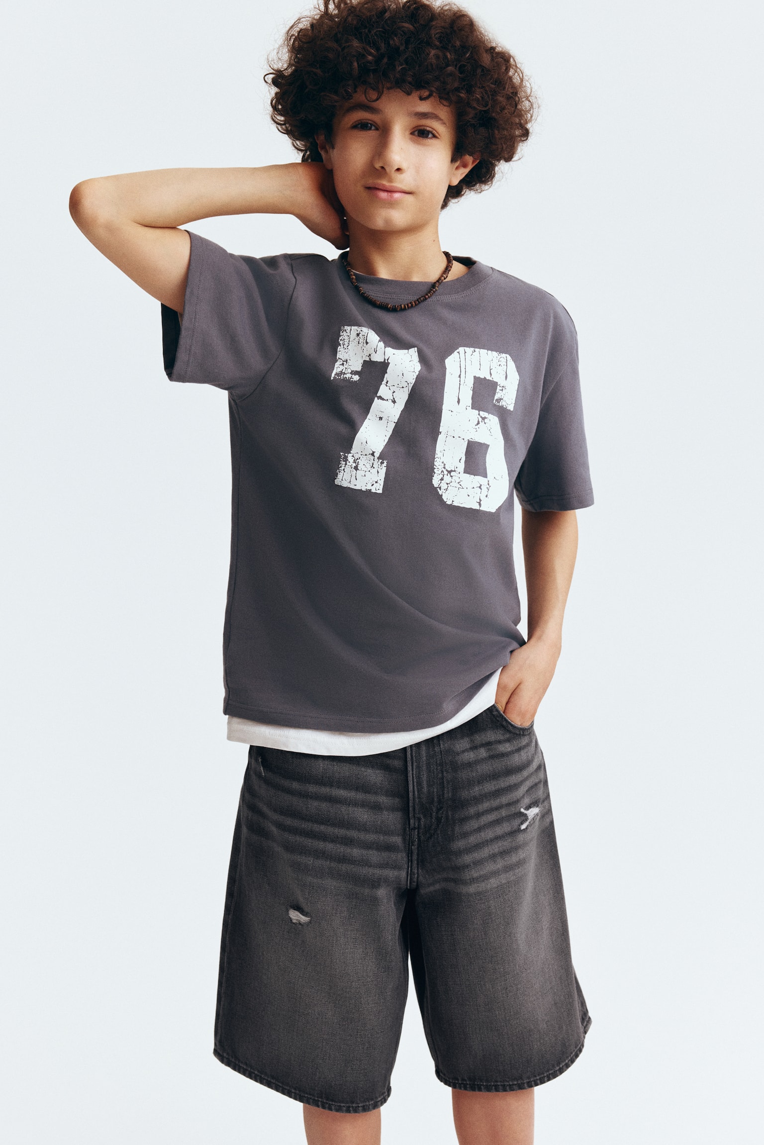 Baggy Fit Denim shorts - 4