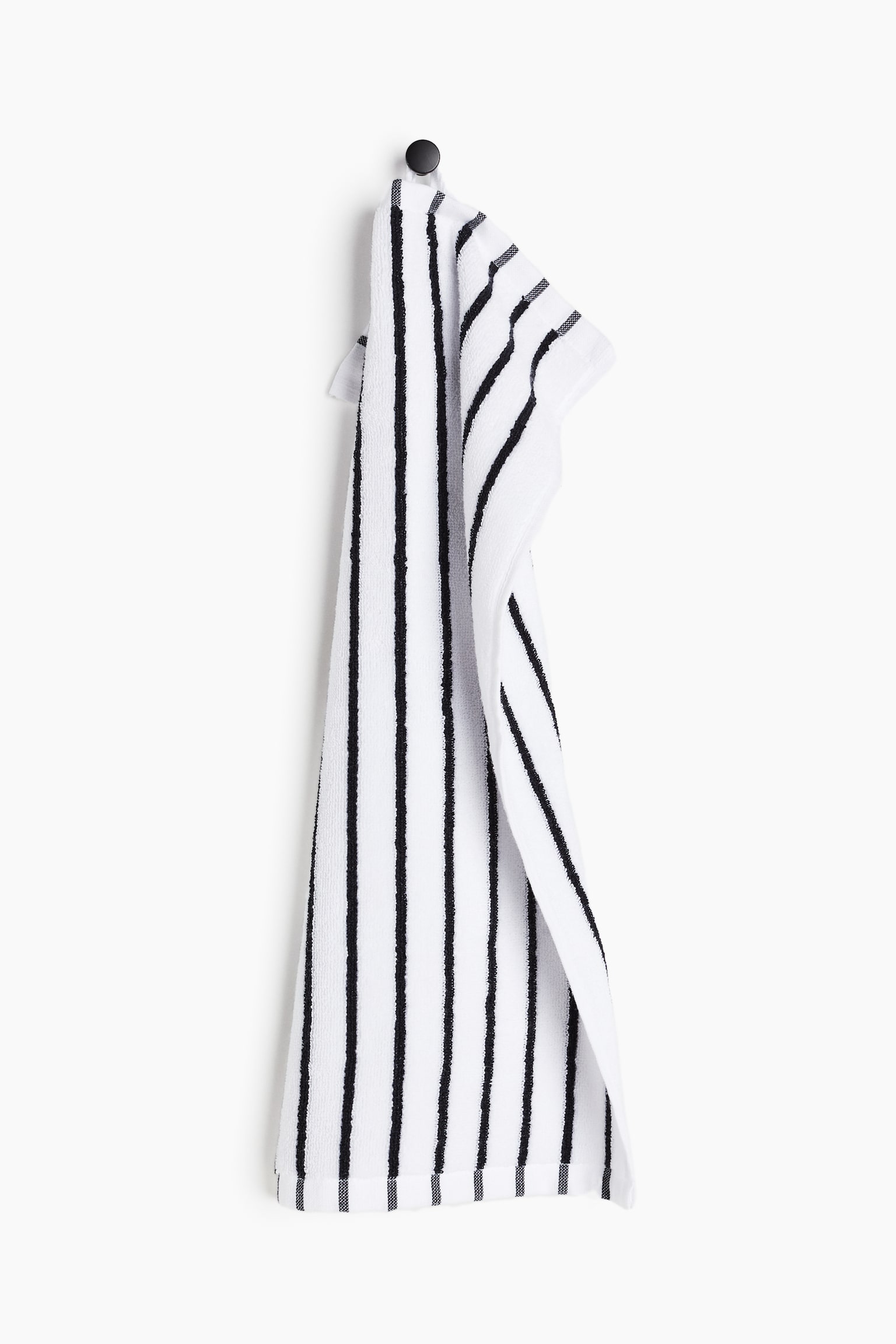 Striped guest towel - White/Black striped/Light beige/White/Light pink/Striped/Sage green/Striped/Light blue/Striped/Hot pink/White - 1