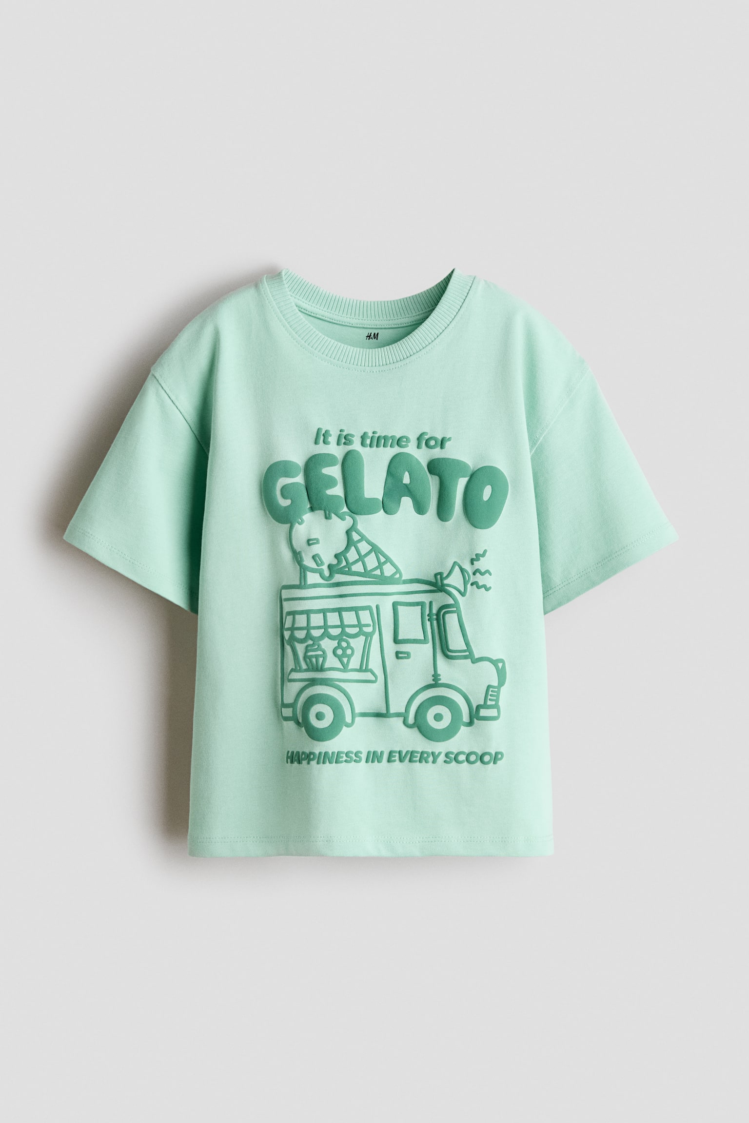 Printed T-Shirt-Light green/Gelato - 1
