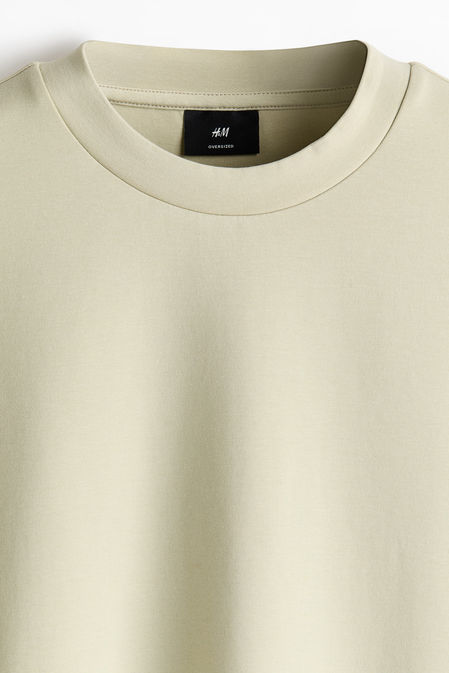 Oversized Fit Scuba T-shirt - Light dusty green/Cream/Light grey marl/Dark khaki green - 5