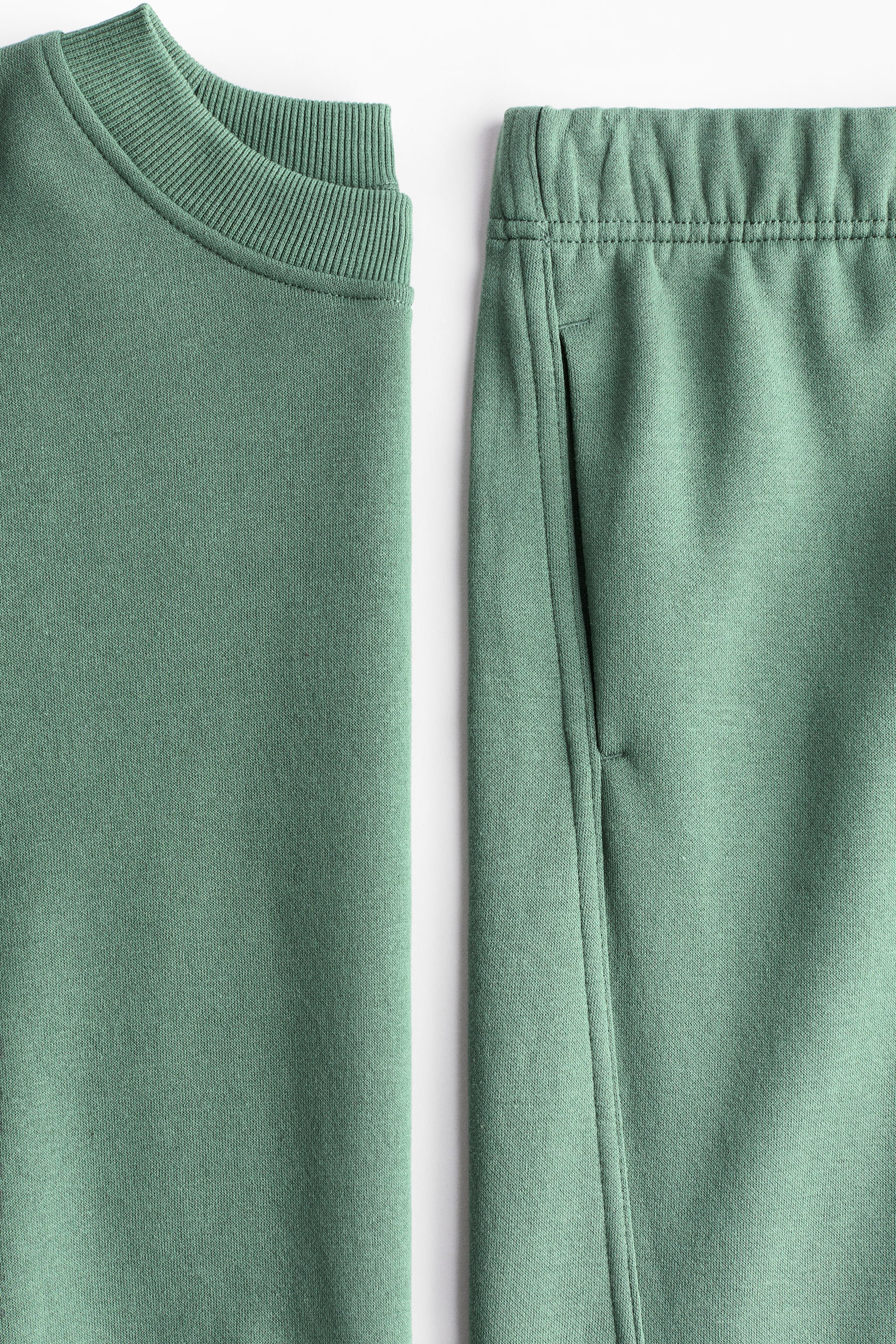 2-piece sweatshirt and joggers set - Dusty green/Light pink/Light grey marl/Navy blue/Light blue - 6