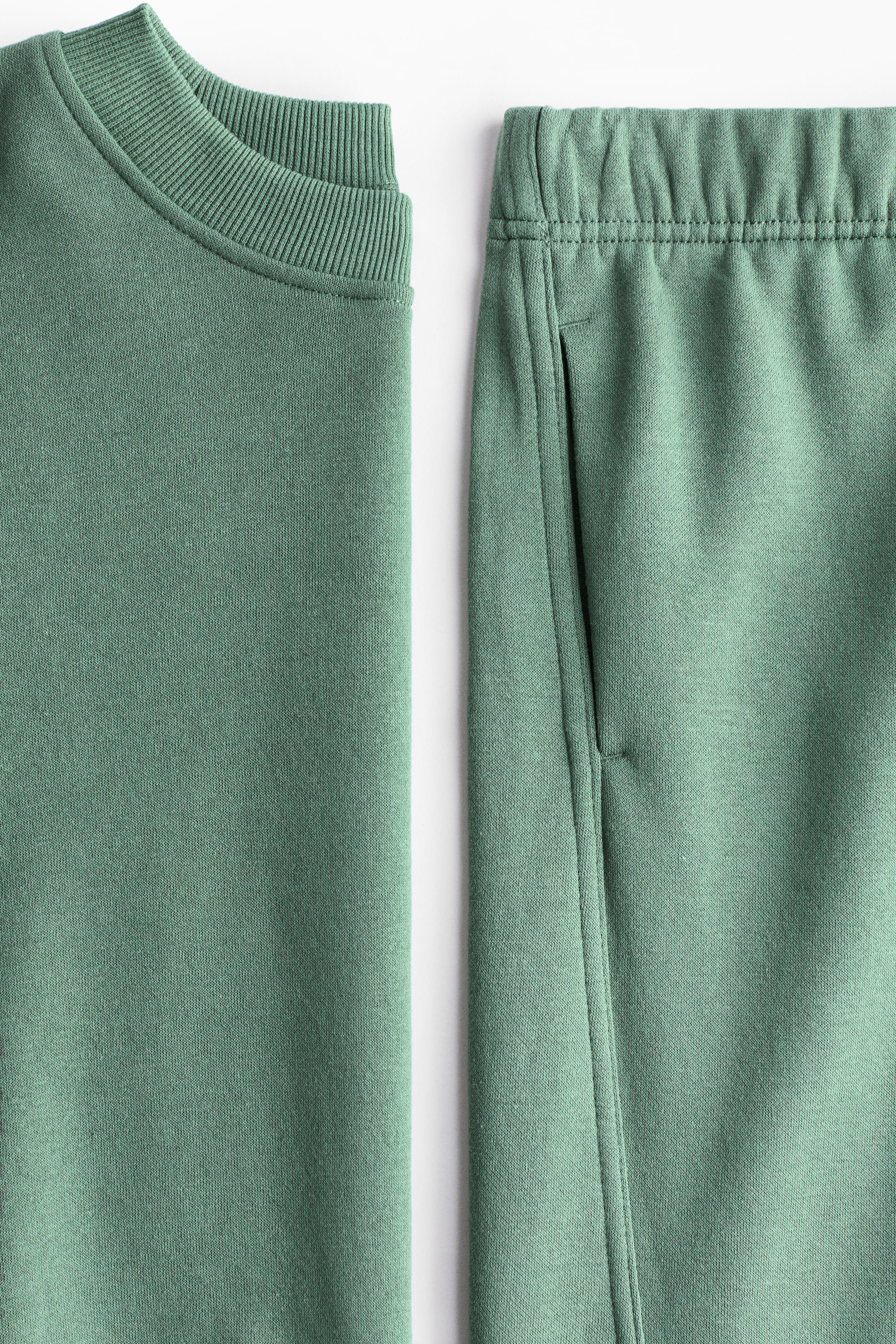 拡大画像を表示: トップス&ジョガーパンツ スウェット2アイテムセット - ダスティグリーン - レディース | H&M JP 6