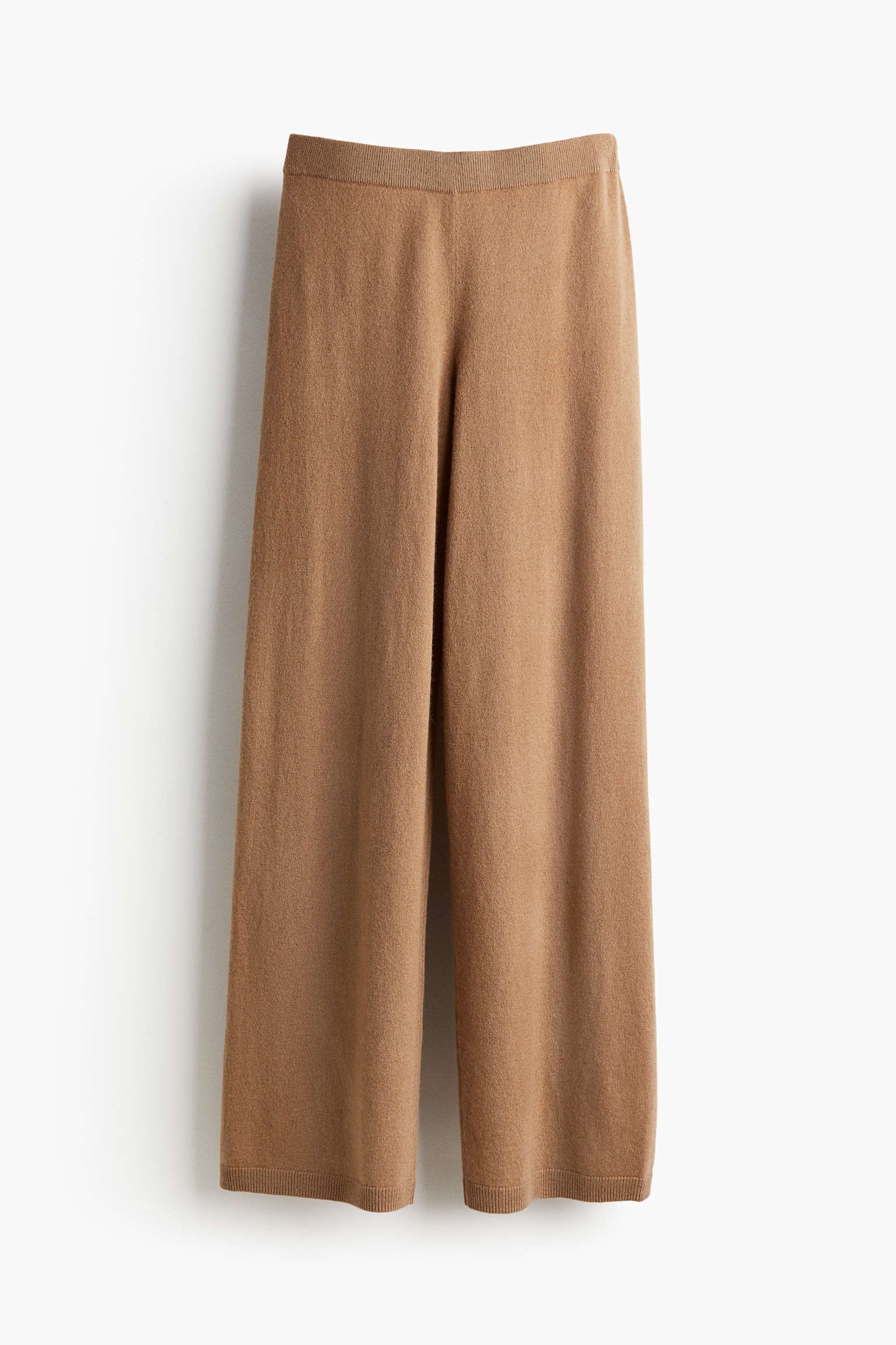 Fine-knit cashmere trousers - Dark beige/Black - 2