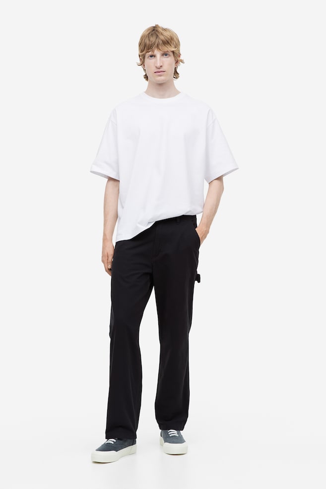 Worker trousers Relaxed Fit - Sort/Creme - 2