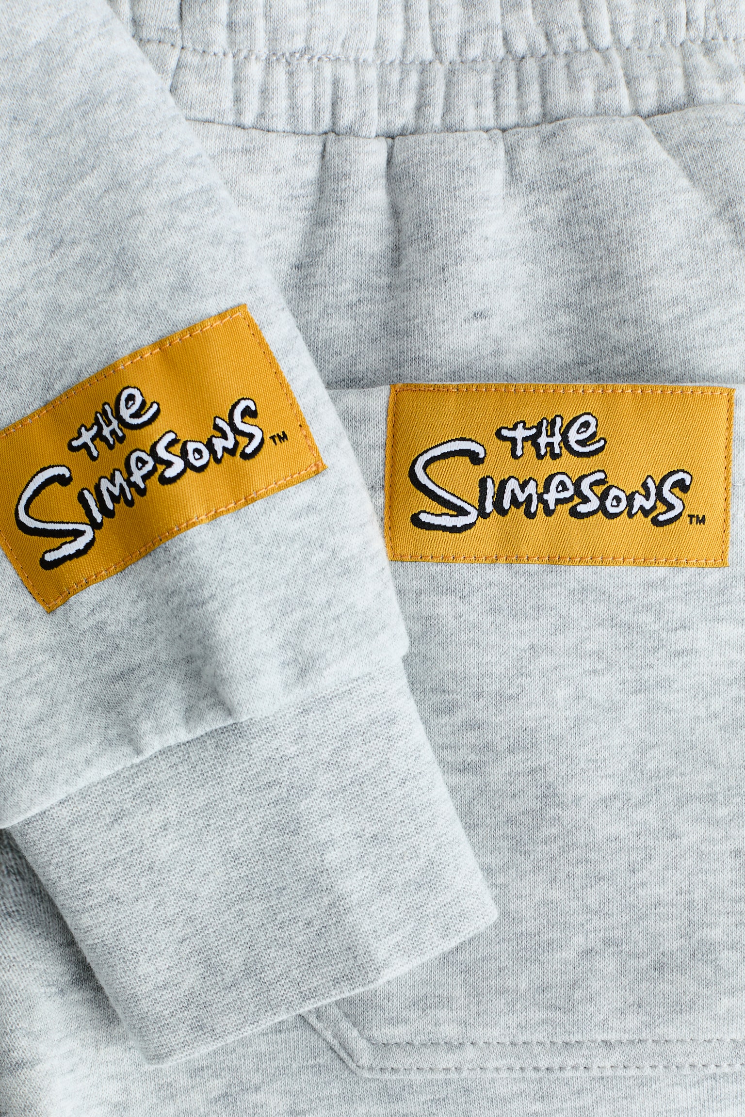 סט 2 חלקים מבד פוטר עם הדפס - אפור בהיר מלאנז'/משפחת סימפסון - 3