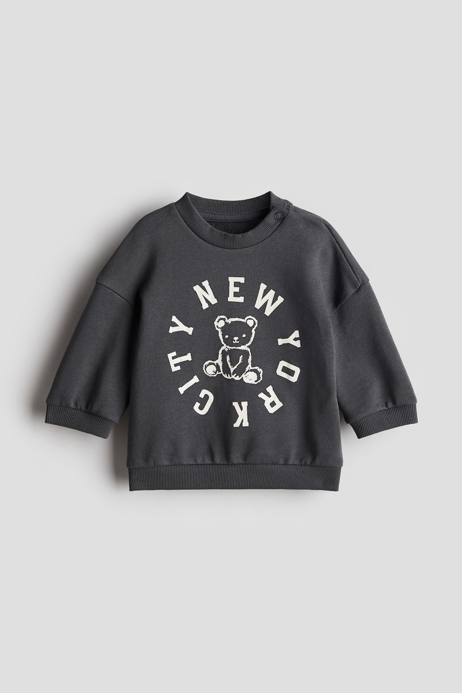 Crew-neck sweatshirt - Dark grey/New York City/Light grey marl/BRKLYN/White/Teddy bears/Light blue/BRKLYN - 1