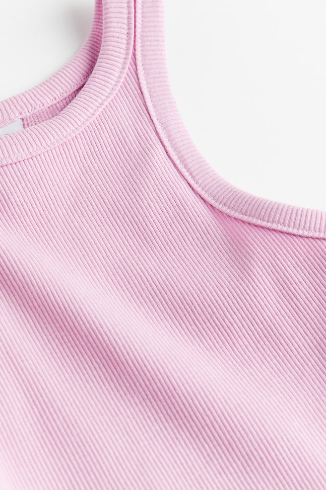 Cropped vest top - Light pink/White/Black/Beige - 4