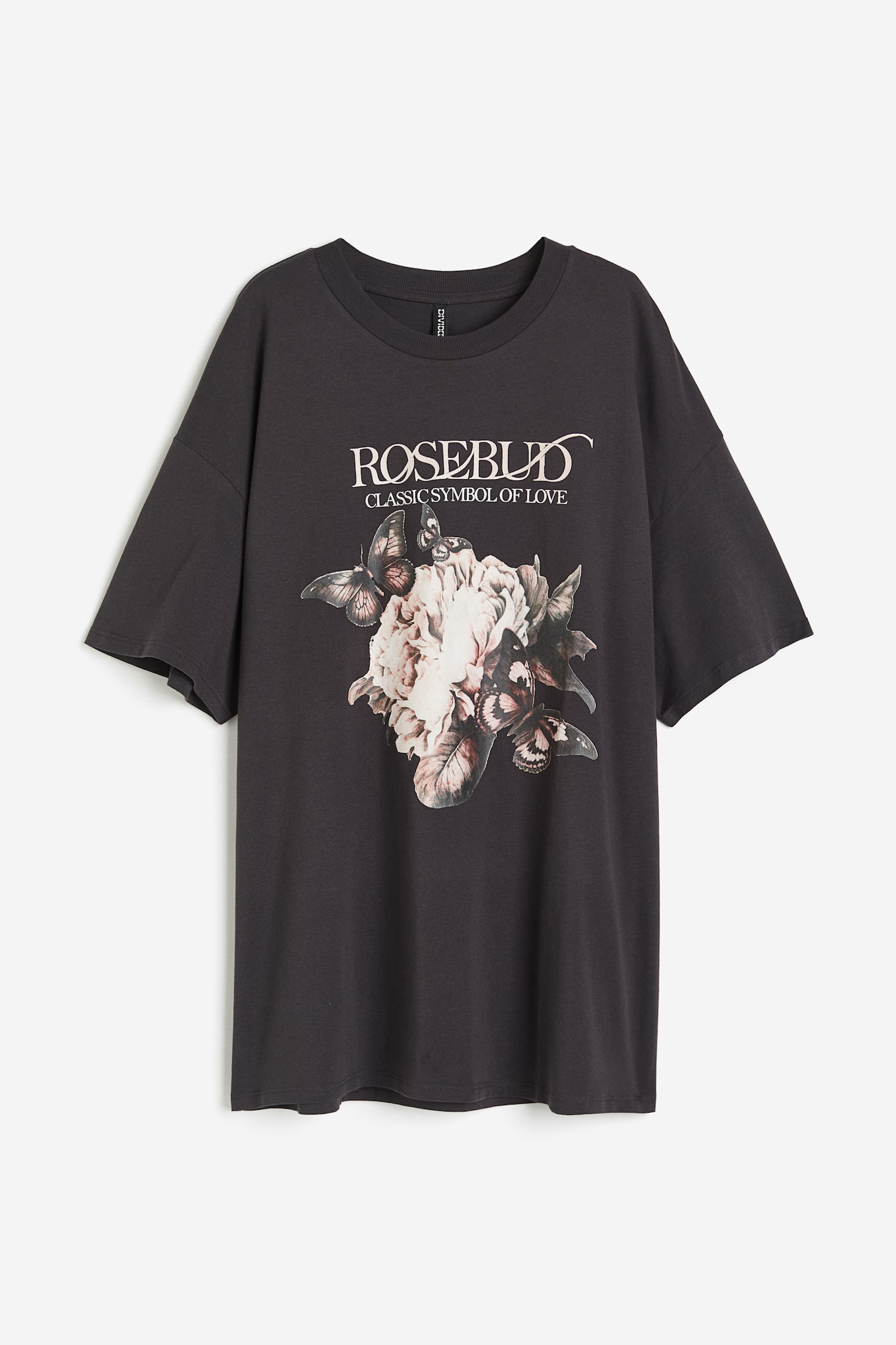 Oversized Print Tee - Dark grey/Rosebud/White/Racing - 1