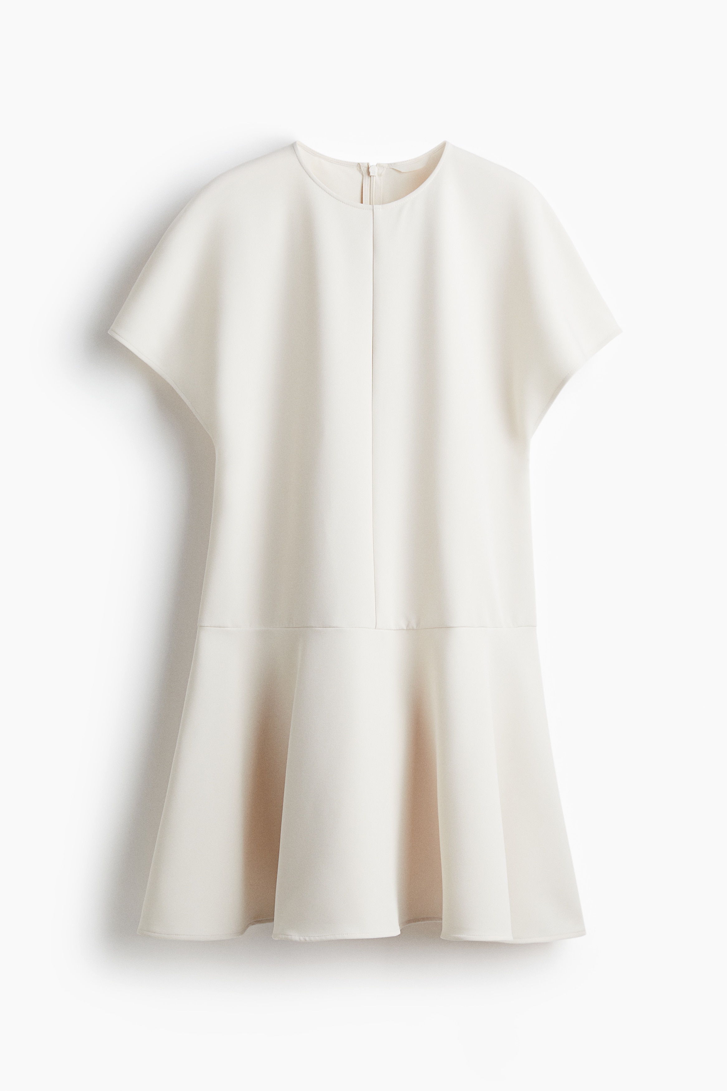 Butterfly-sleeved dress - Cream/Red