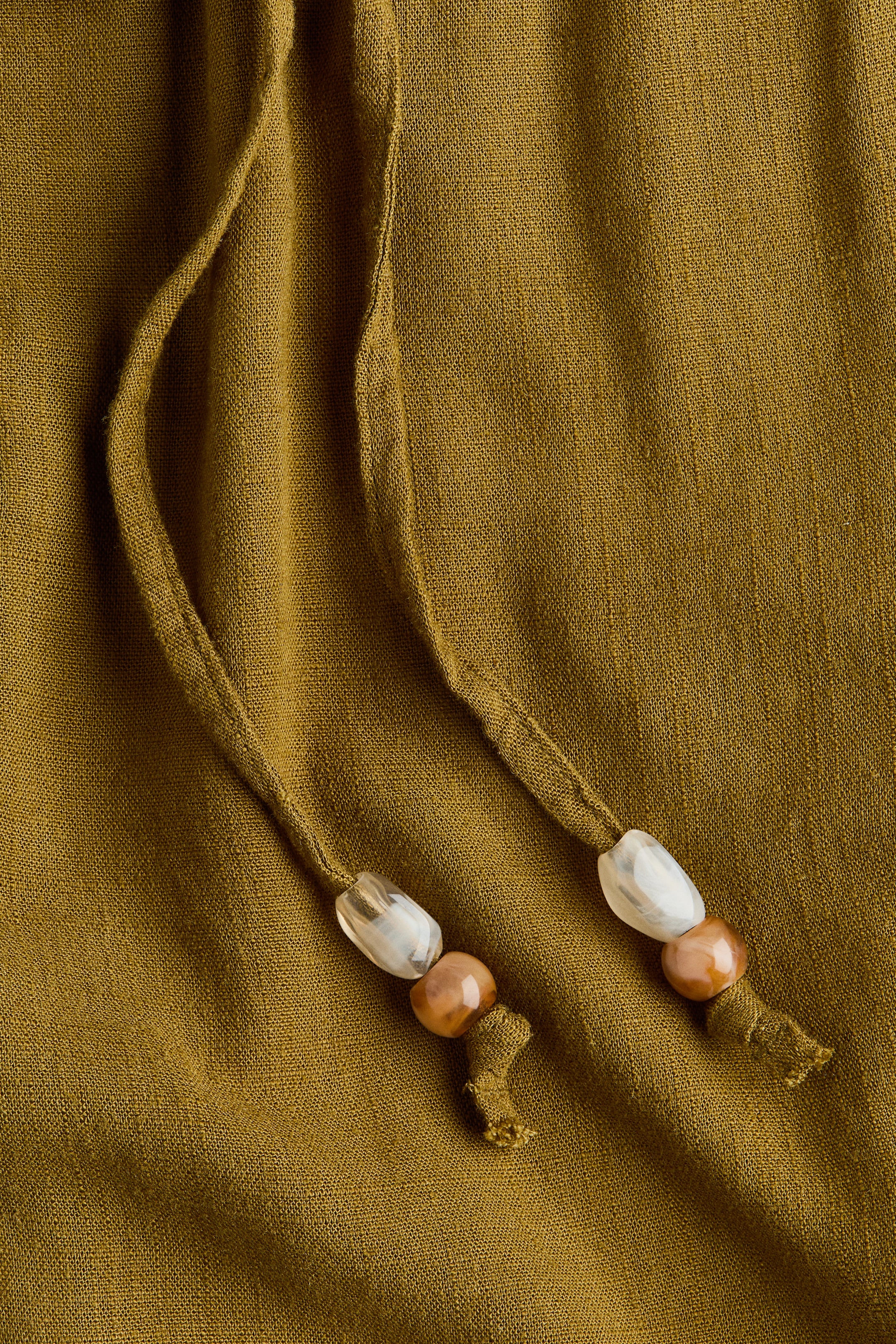 Linen-Blend Drawstring Pants