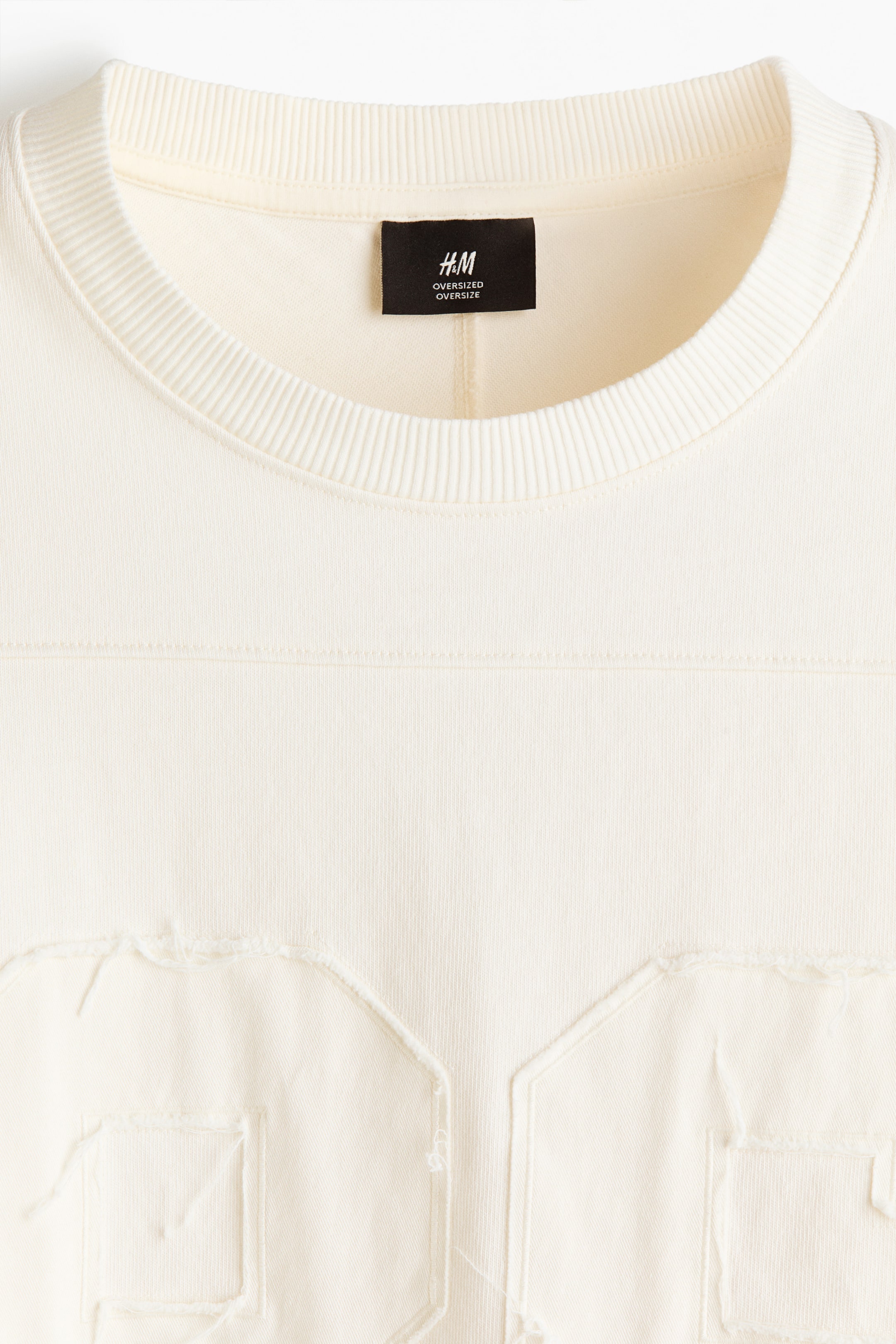 Oversized Motif-Detail Cotton T-Shirt