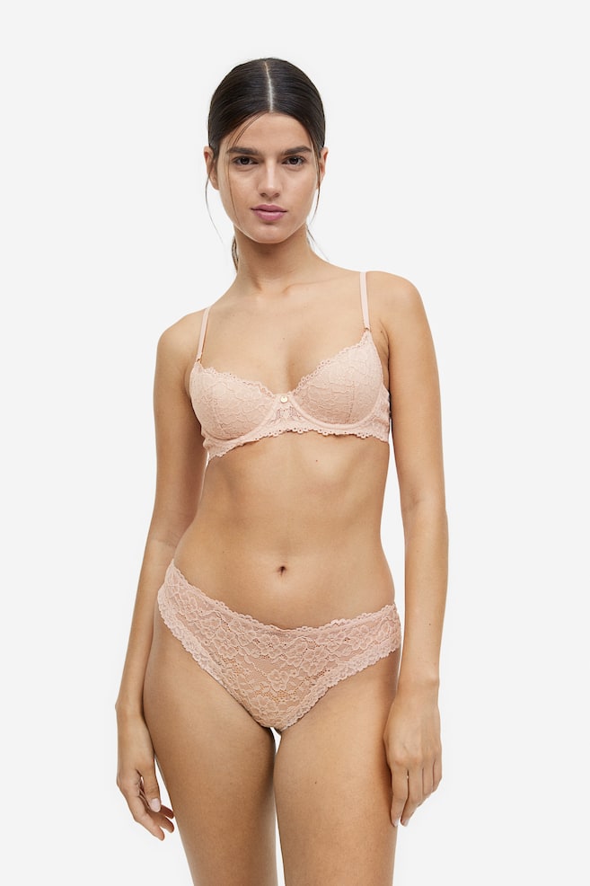 Padded underwired lace bra - Beige/Black/Pink/White/dc/dc - 1