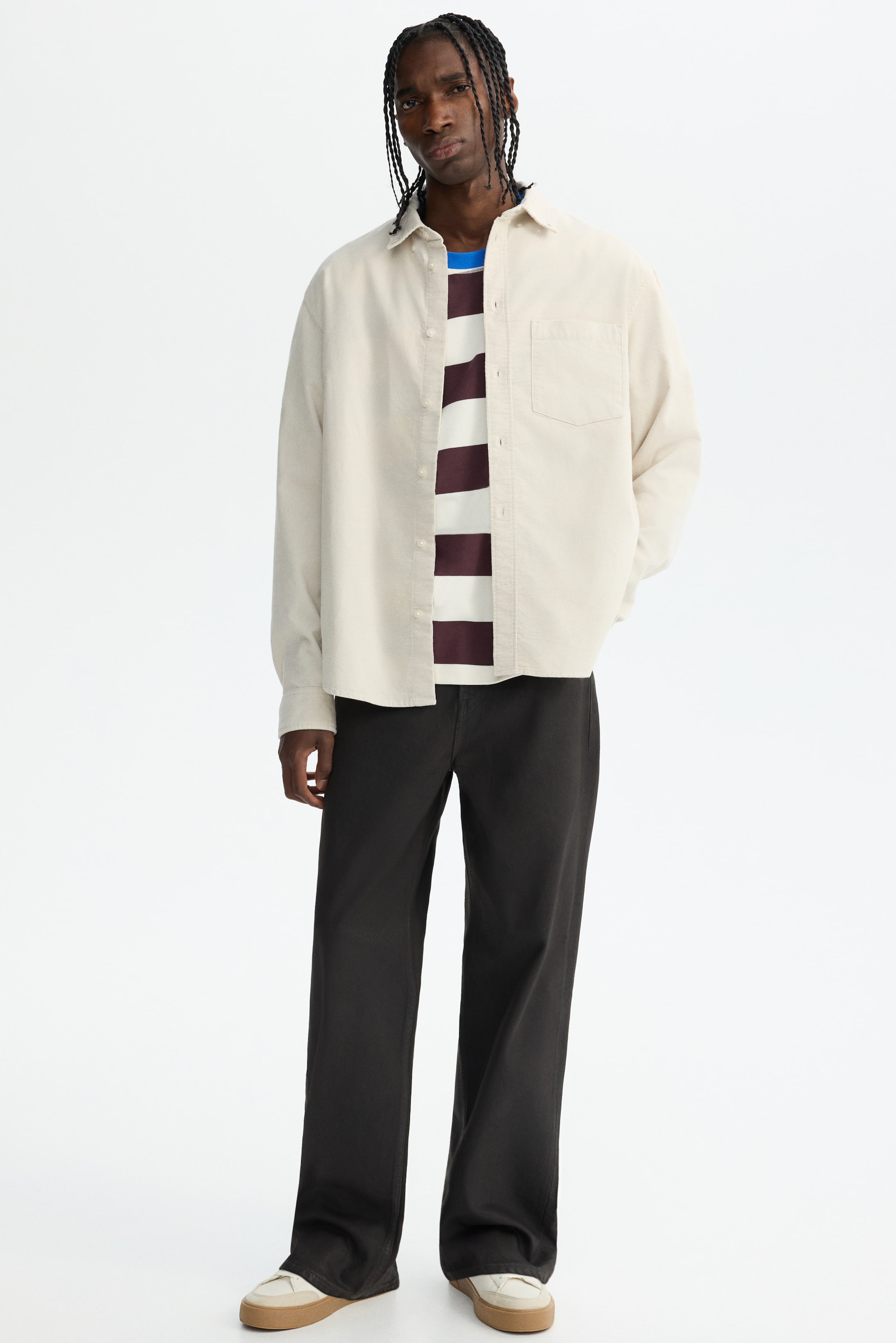 Visa större bild: Manchesterskjorta Regular Fit - Ljusbeige - HERR | H&M FI 2