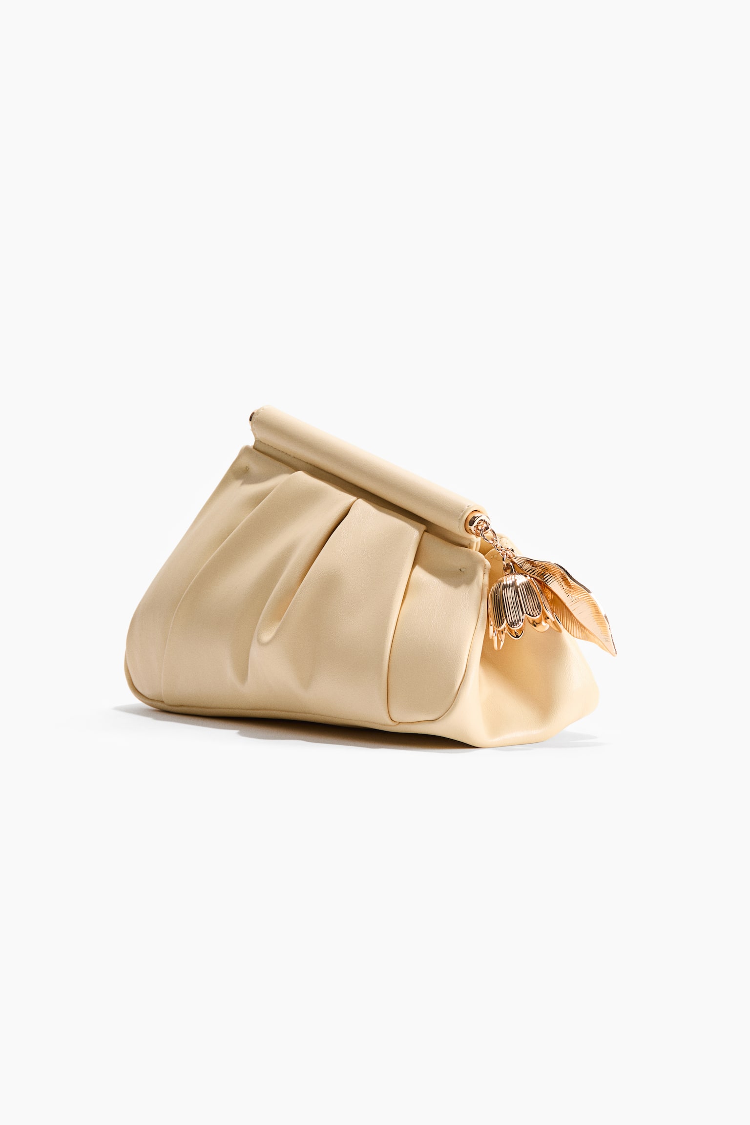 Асиметричний клатч - Жовтий/Темно-коричневий - 4