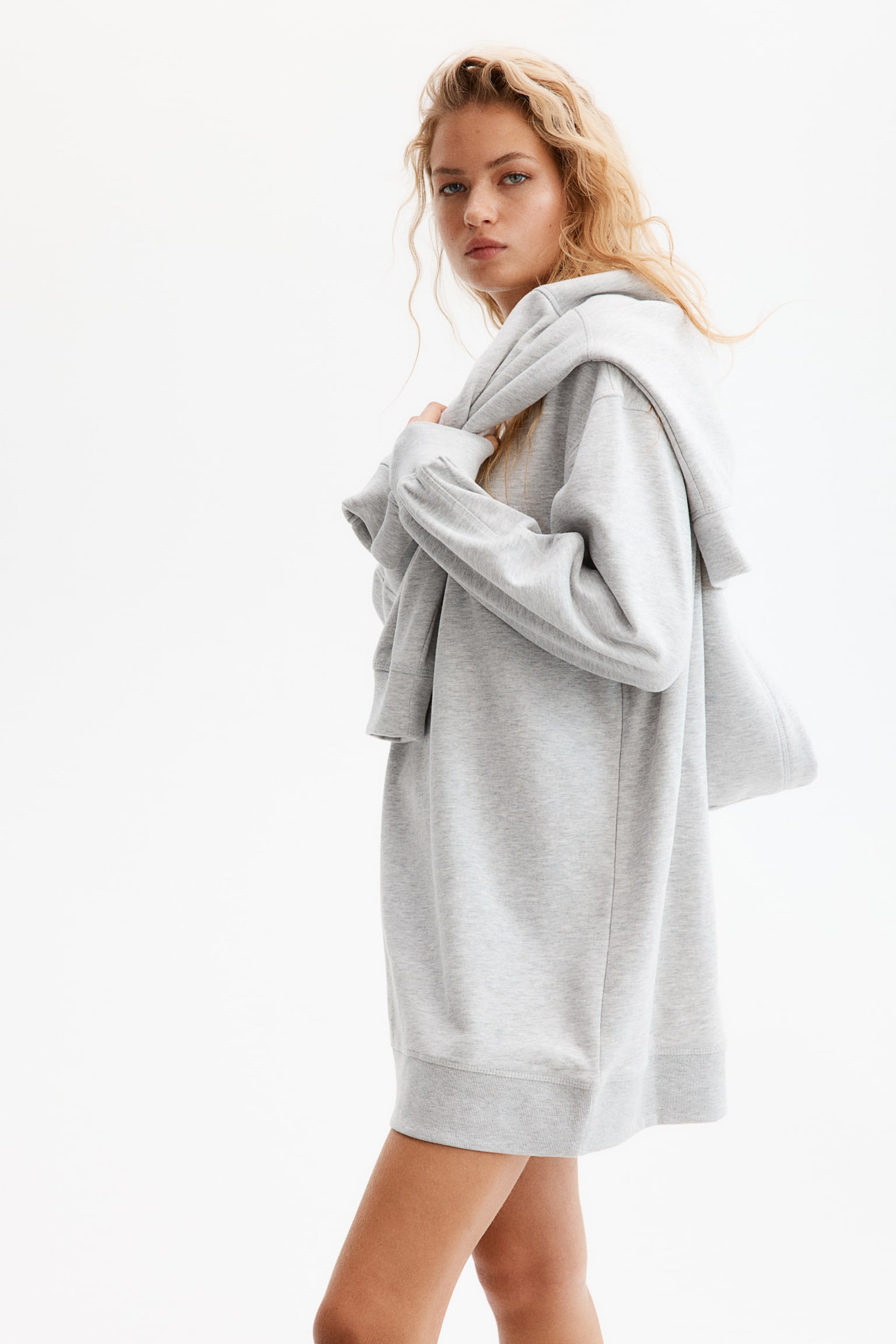 Sweatshirt dress - Light grey marl/Black/Light beige/Light blue/Dark grey/Burgundy - 5