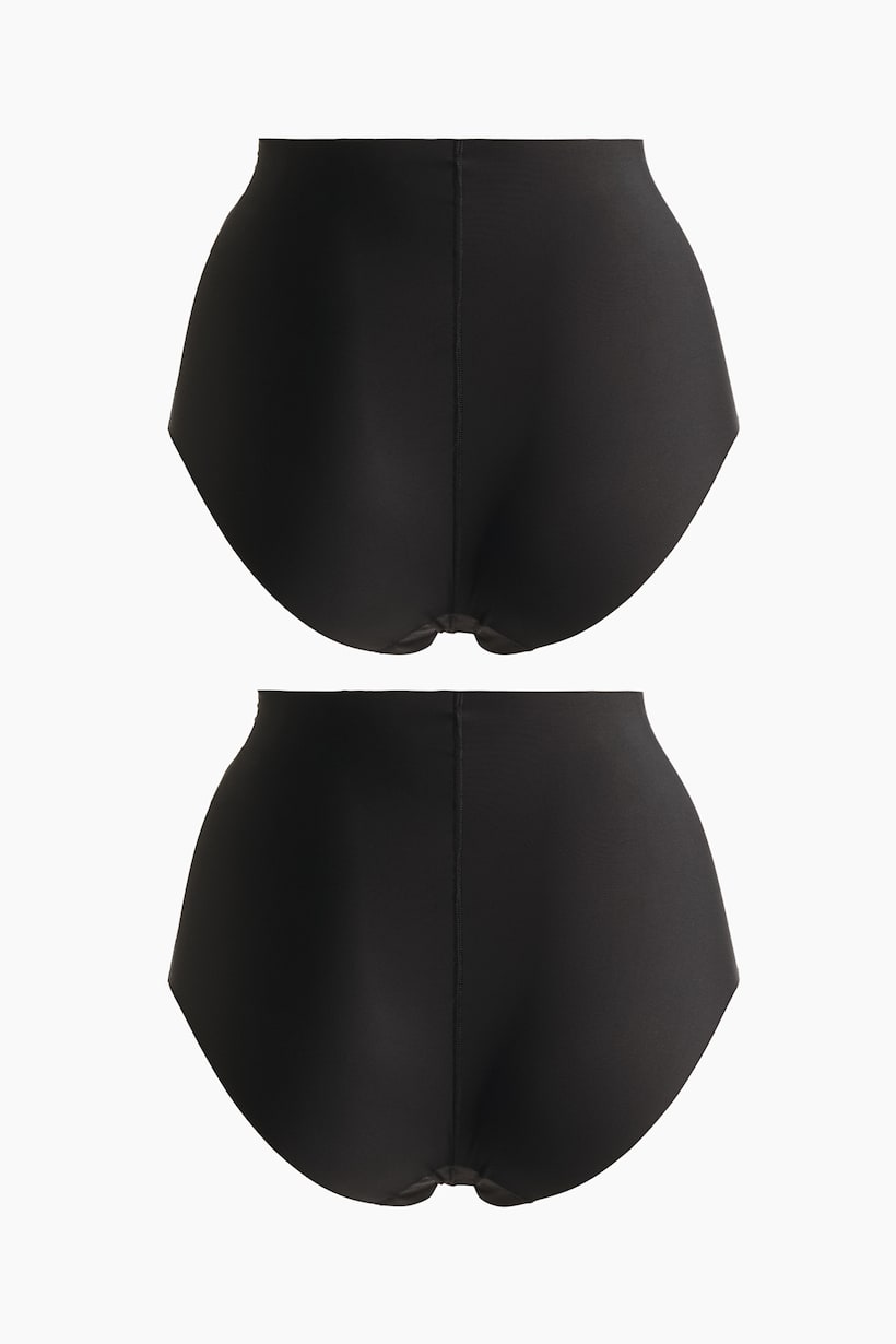 Women's Black 2-pack Invisible Light Shaping Briefs | H&M US