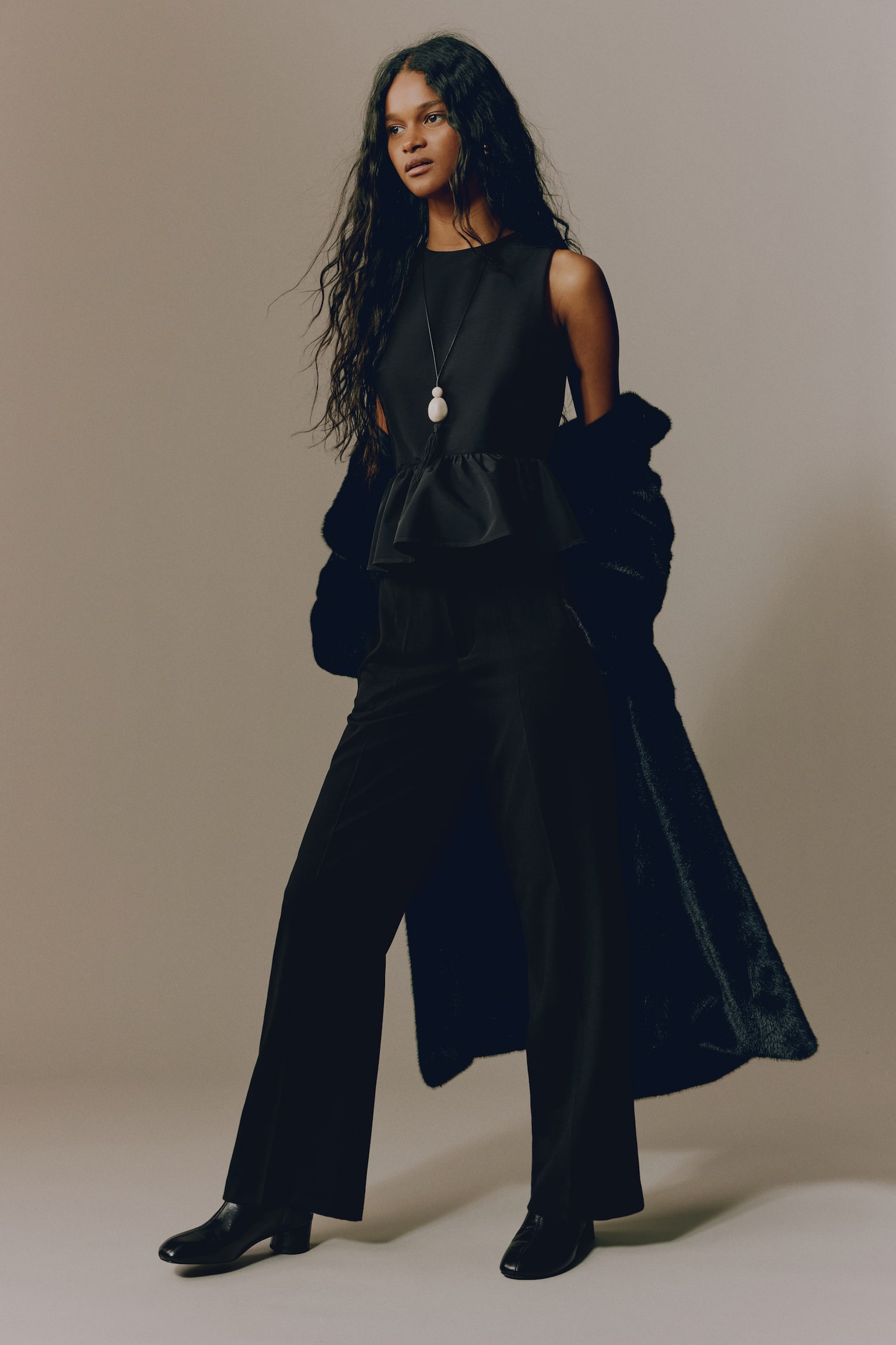 Pantalon chic - Noir/Gris - 5