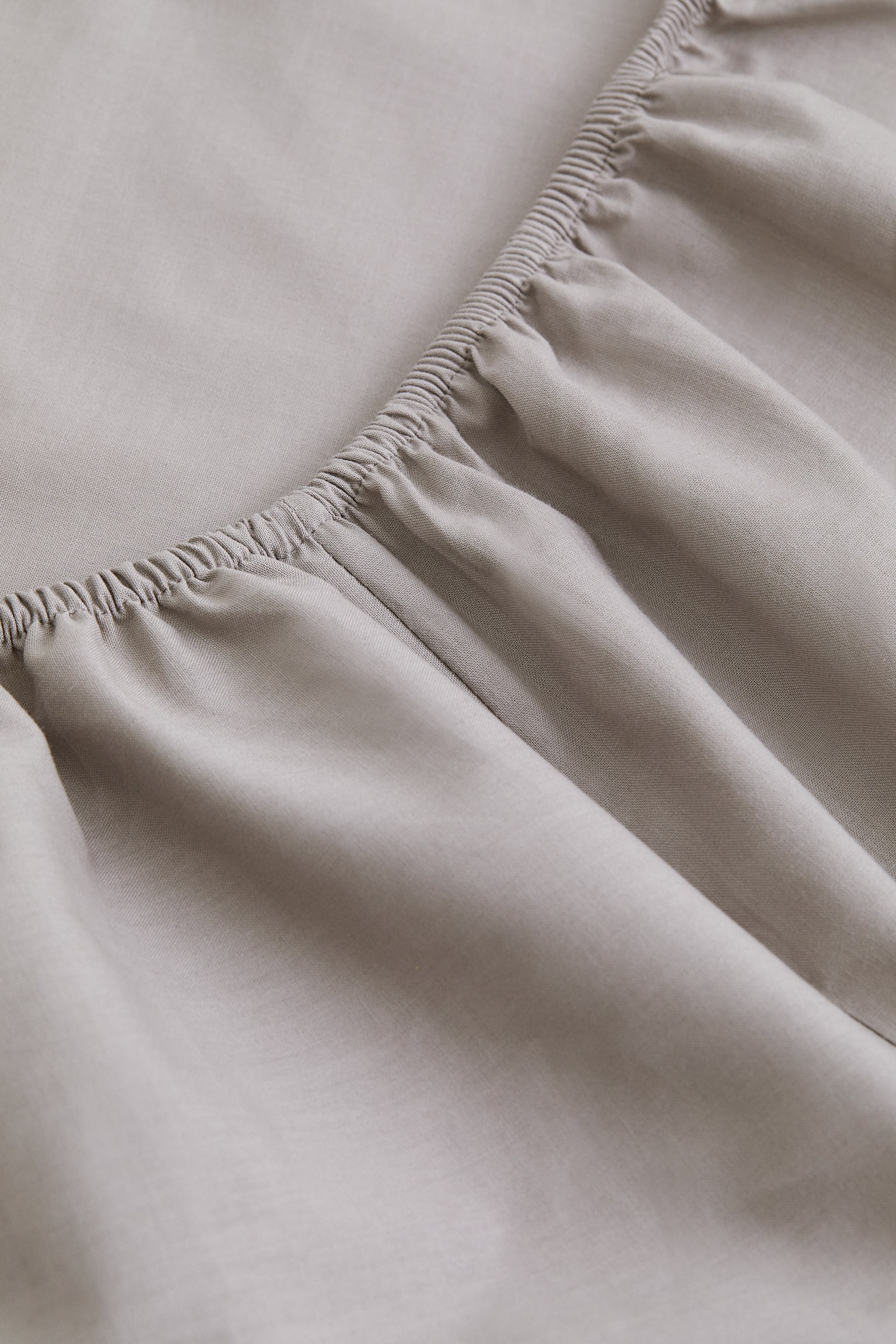 Fitted cotton sheet - Greige/Light beige/Anthracite grey/White/Light grey/Light mole - 2