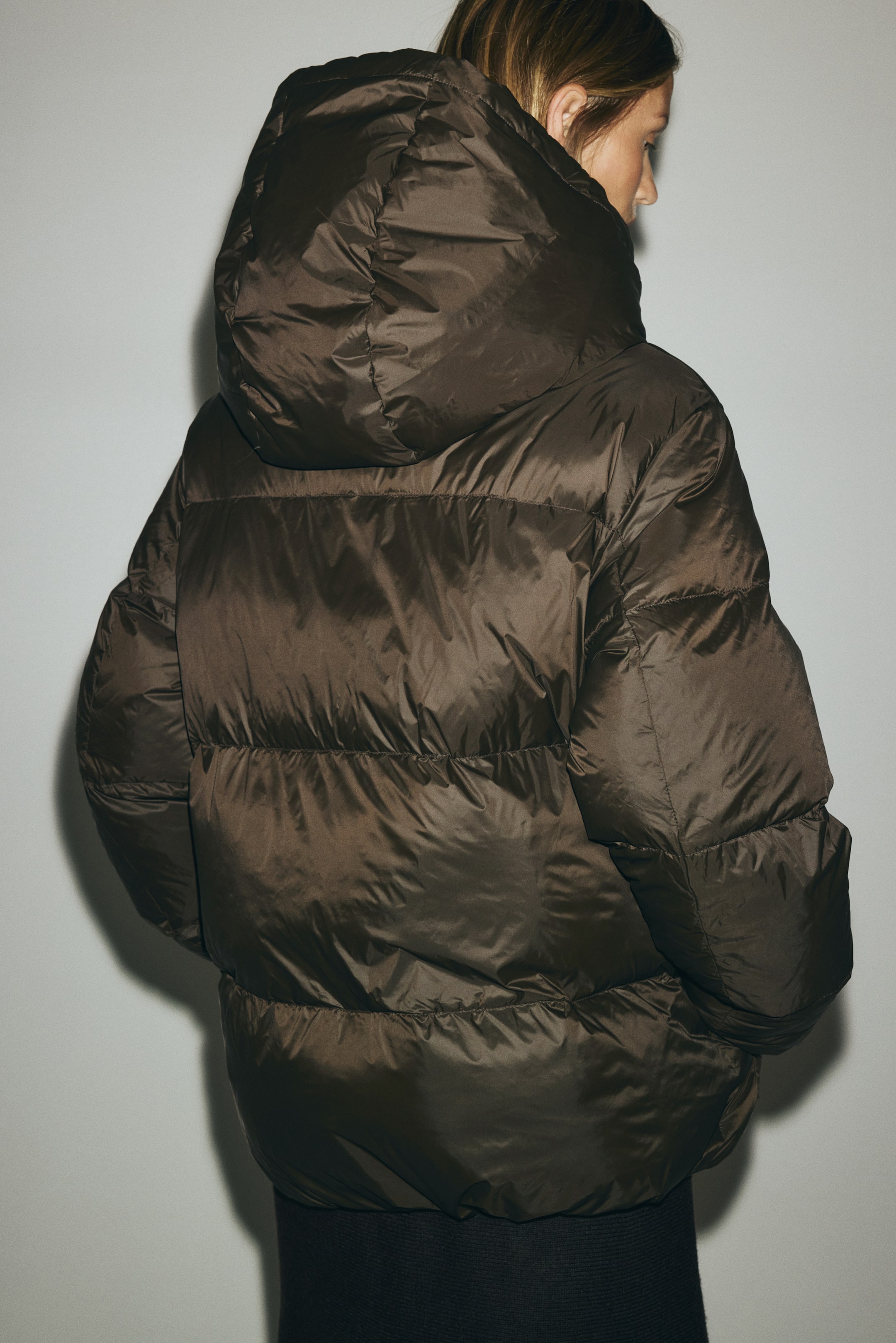 View larger image: Down puffer jacket - Dark brown - Ladies | H&M IE 5