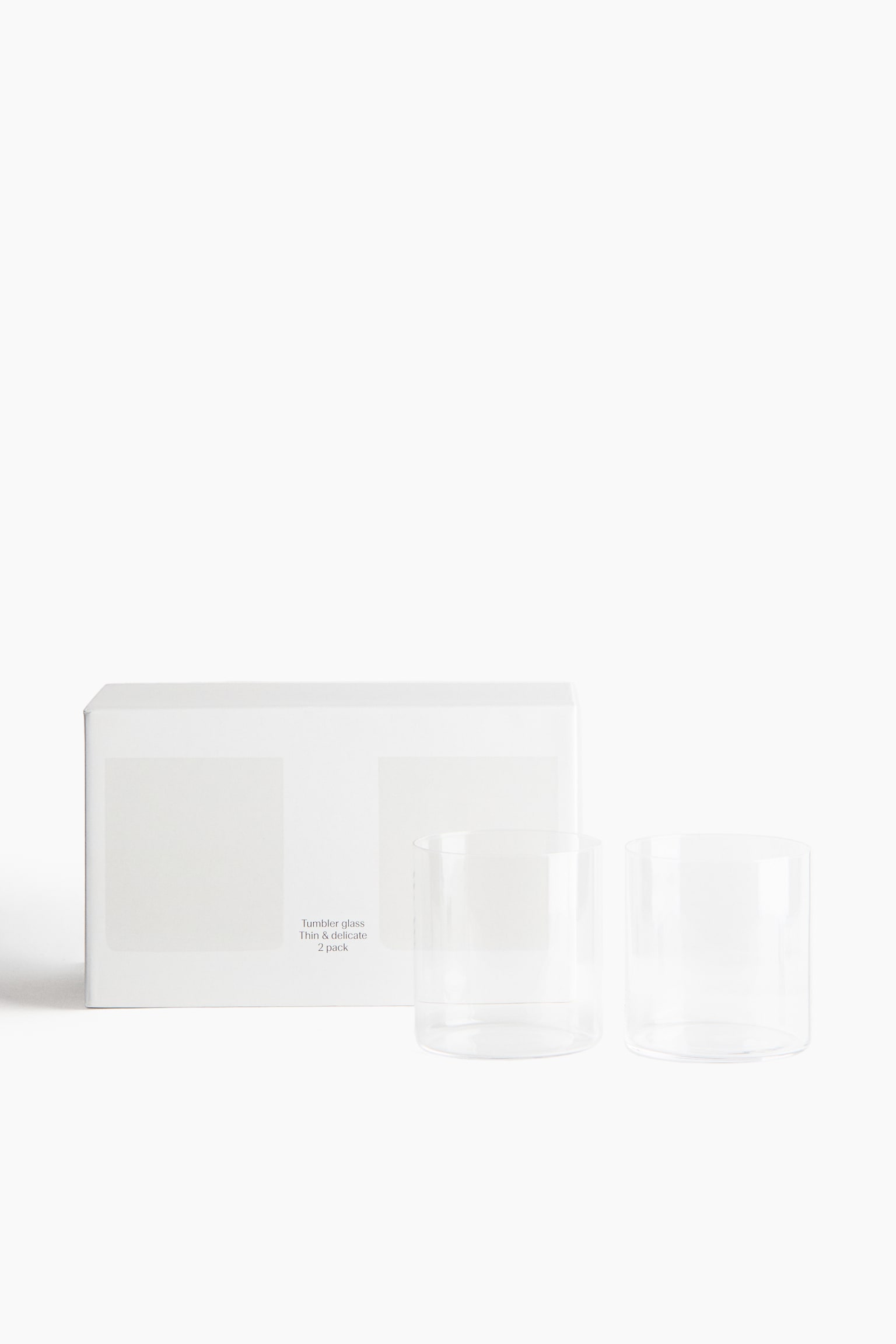 Pack de 2 copos de vidro - Transparente - 4