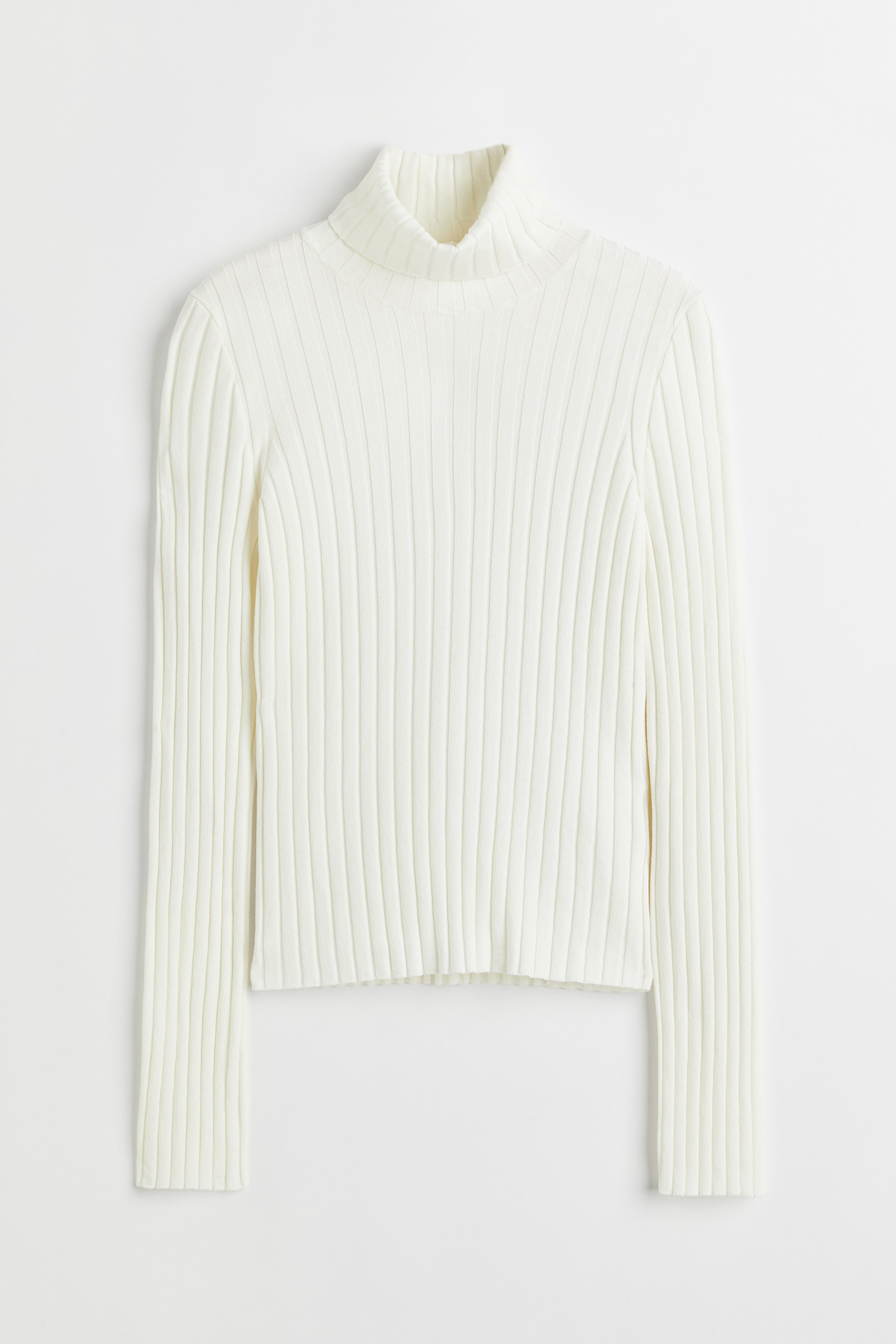 View larger image: Rib-knit polo-neck top - Cream - Ladies | H&M 1