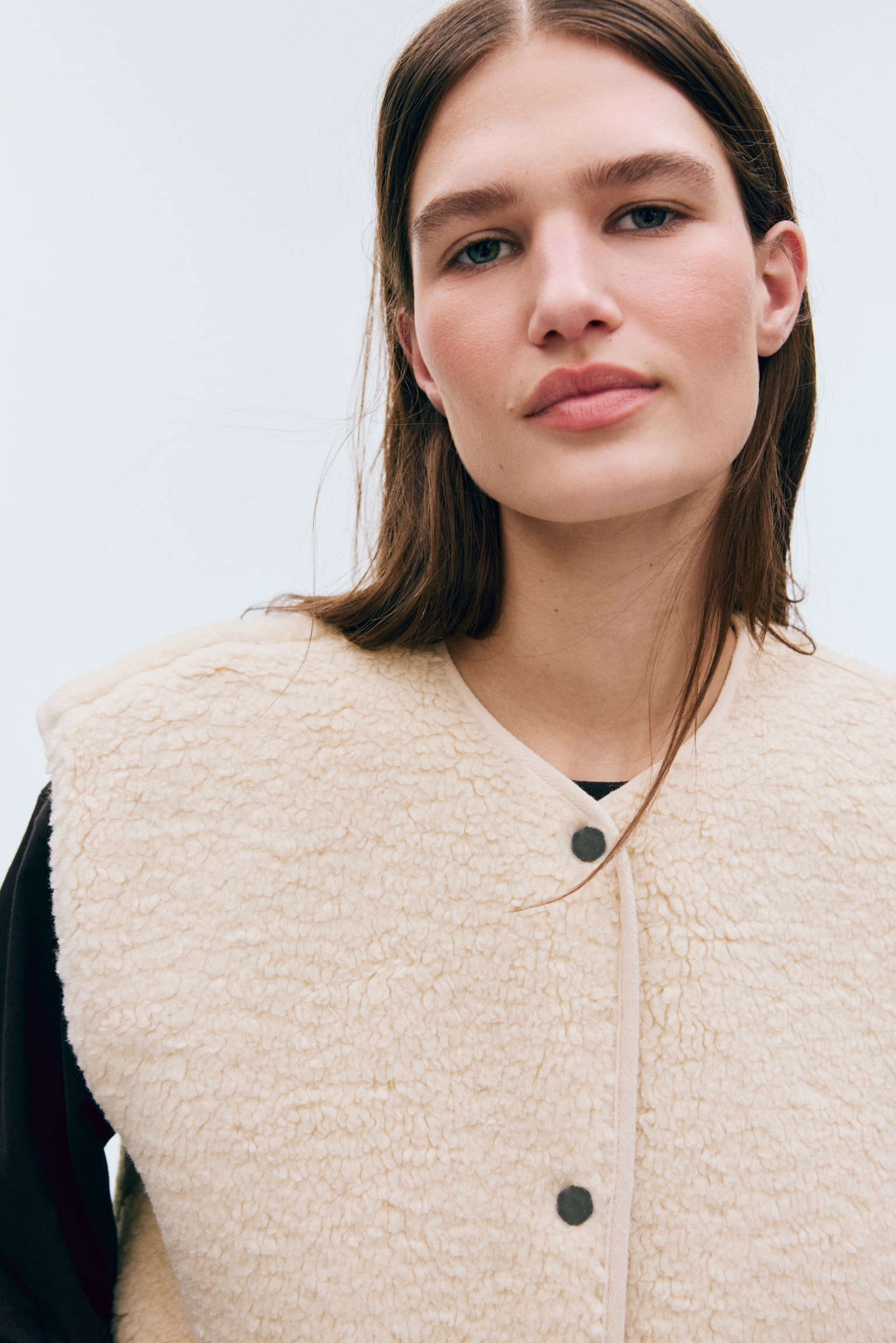 Teddy gilet - Light beige - 5