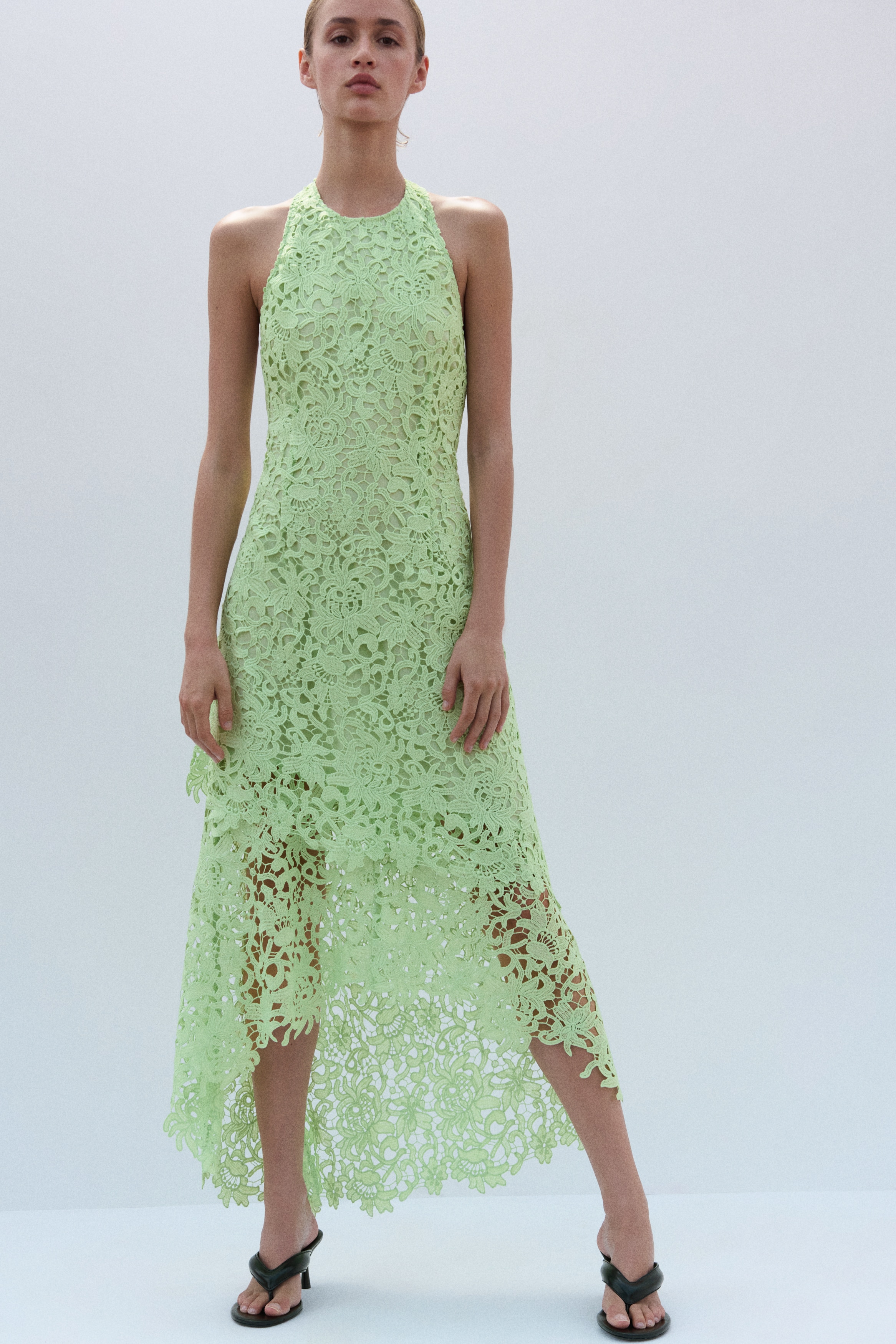 sage green floral maxi dress Zapakasa Women Sage Green V-Neck Long Wedding Guest Dress with Sleeves  Satin Floral A-Line Bridesmaid Dress main image 0
