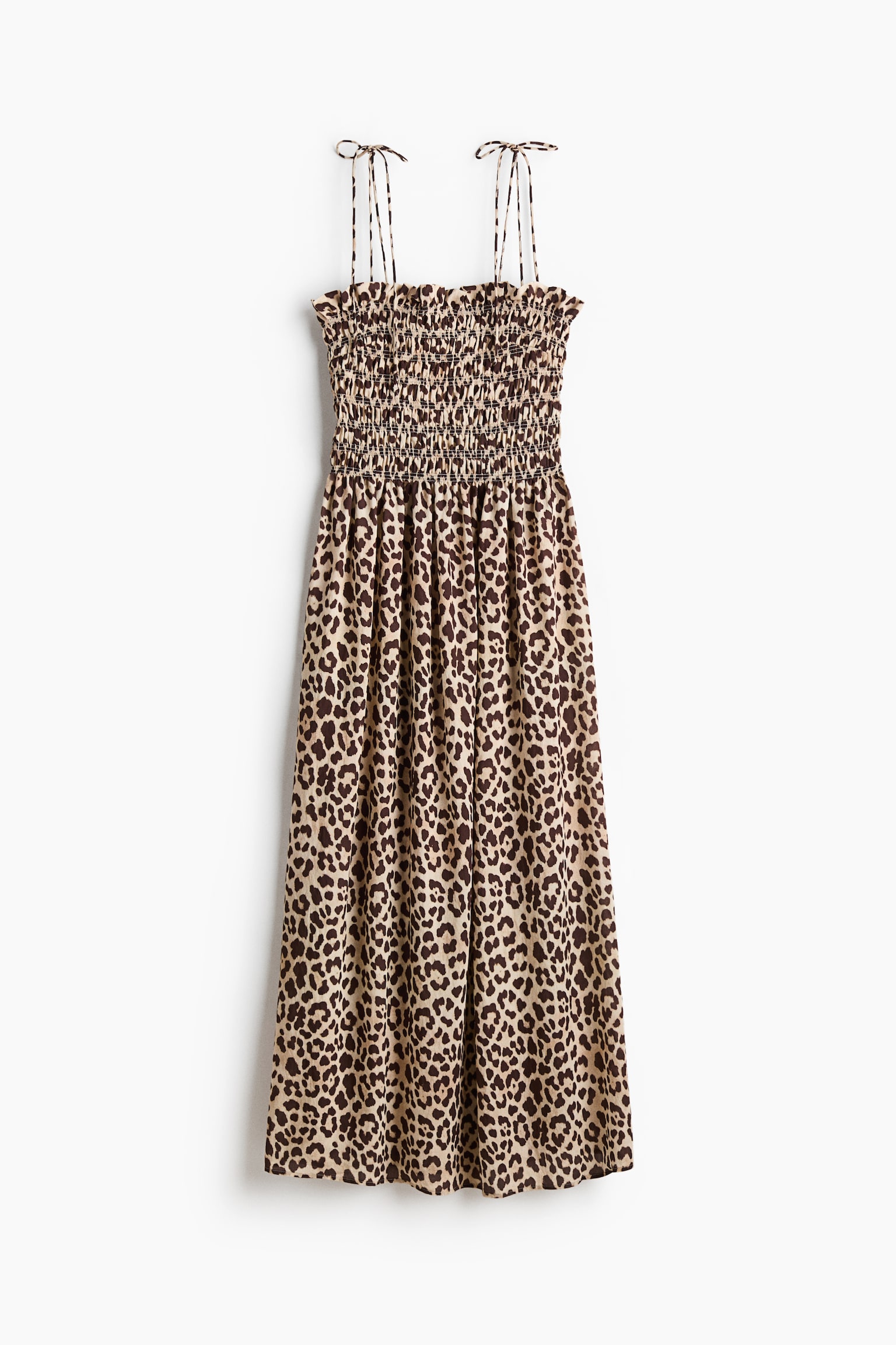Smocked-bodice tie-strap dress - 2