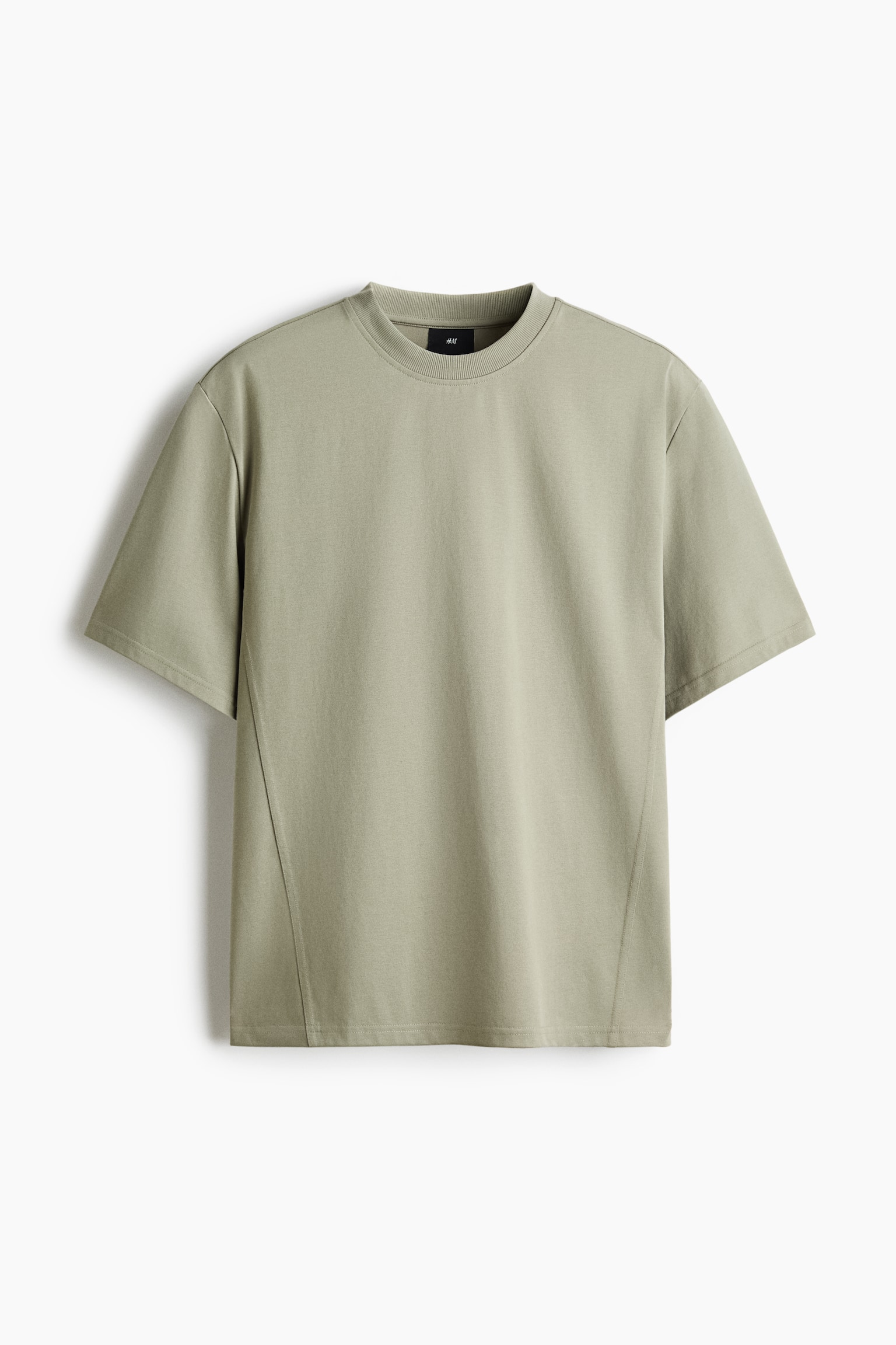Loose-Fit T-Shirt - Light khaki green/Gray melange/Turquoise/Black/White - 1