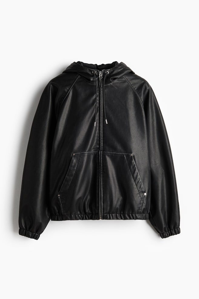 Hooded jacket - Black/Dark mole/Red - 1