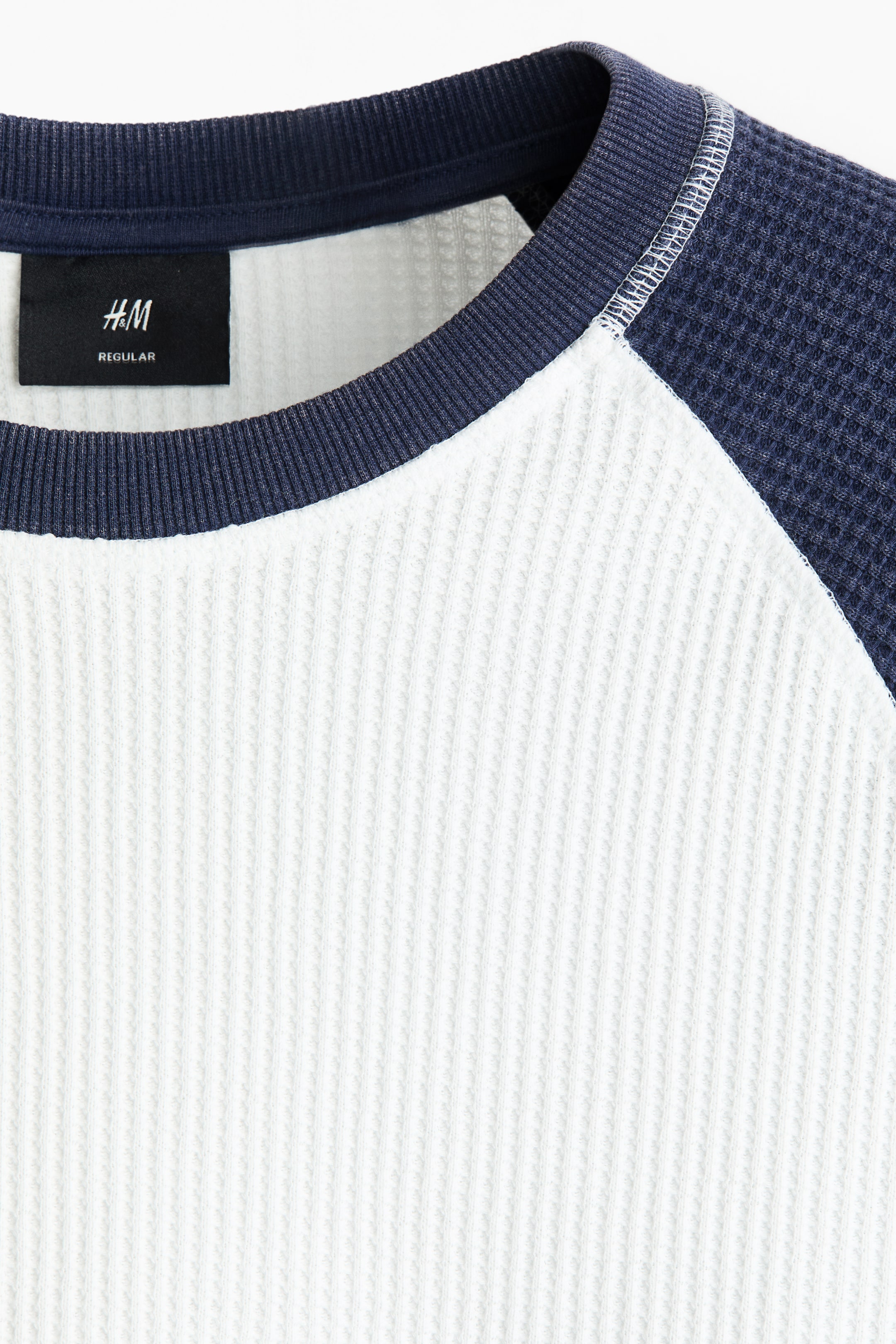 Мужские рубашки H&M Regular-Fit Waffled Jersey Shirt — фото 3