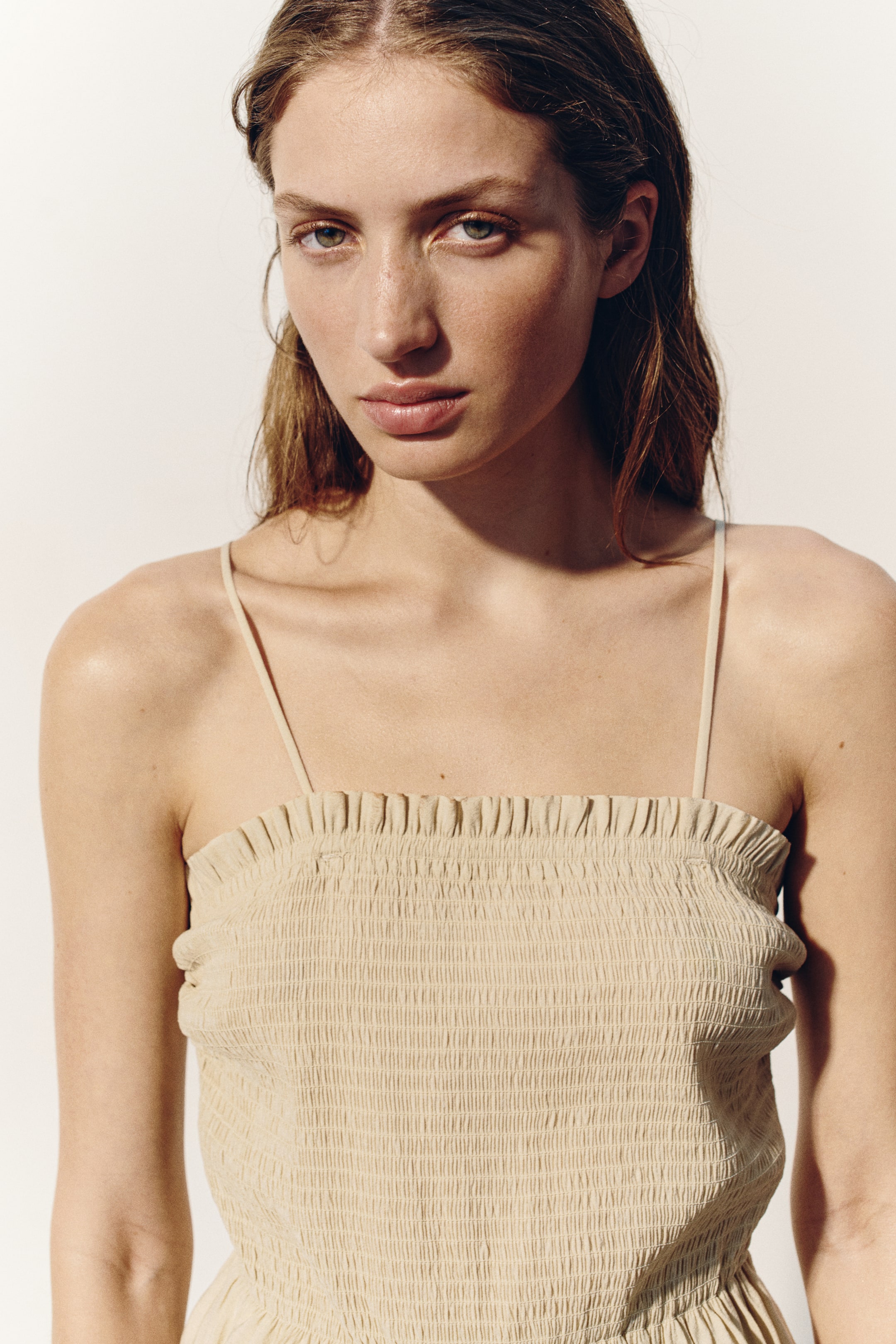 Smocked Bandeau Jumpsuit