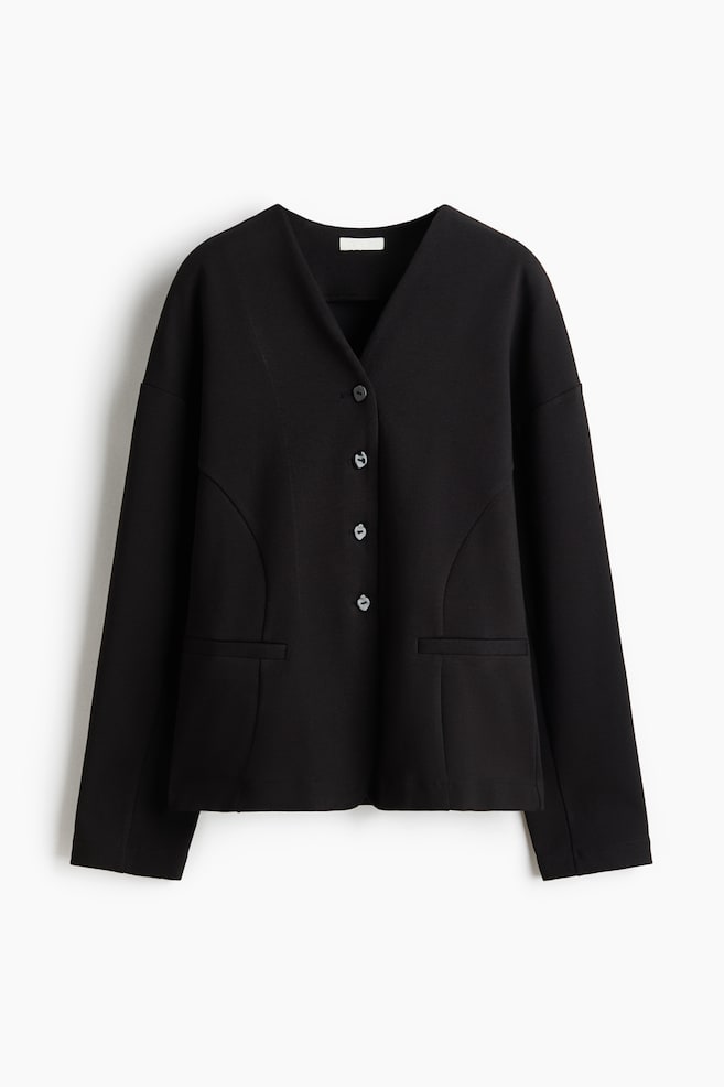Jersey Jacket - Black/Brown/Beige - 1