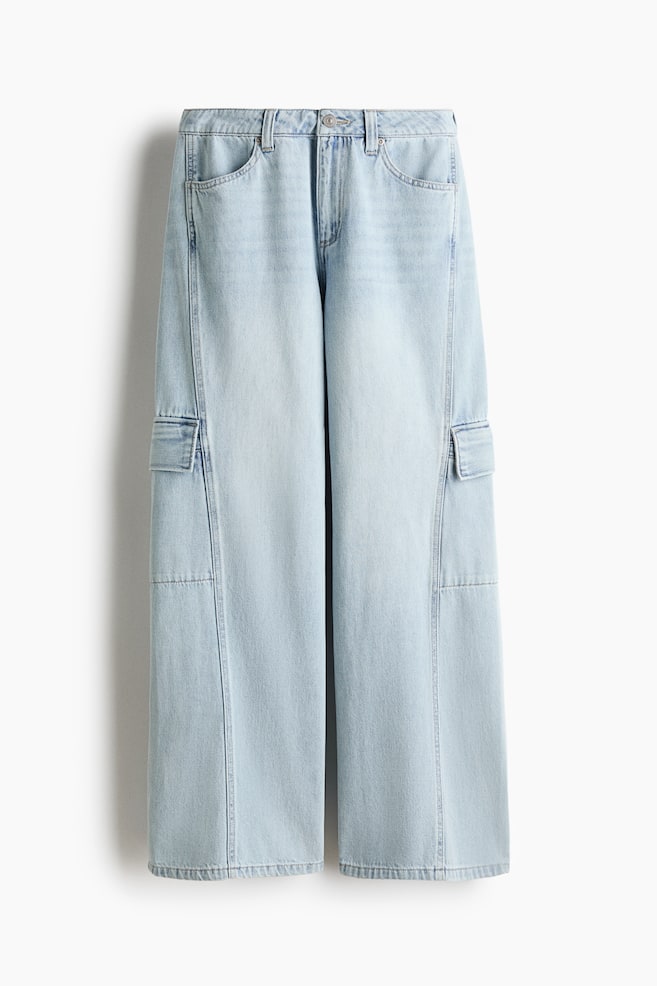 Wide Regular Waist Jeans - Light denim blue - 1