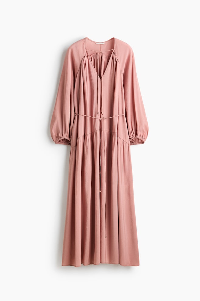 Robe tunique oversize - Rose ancien/Beige clair/motif - 1